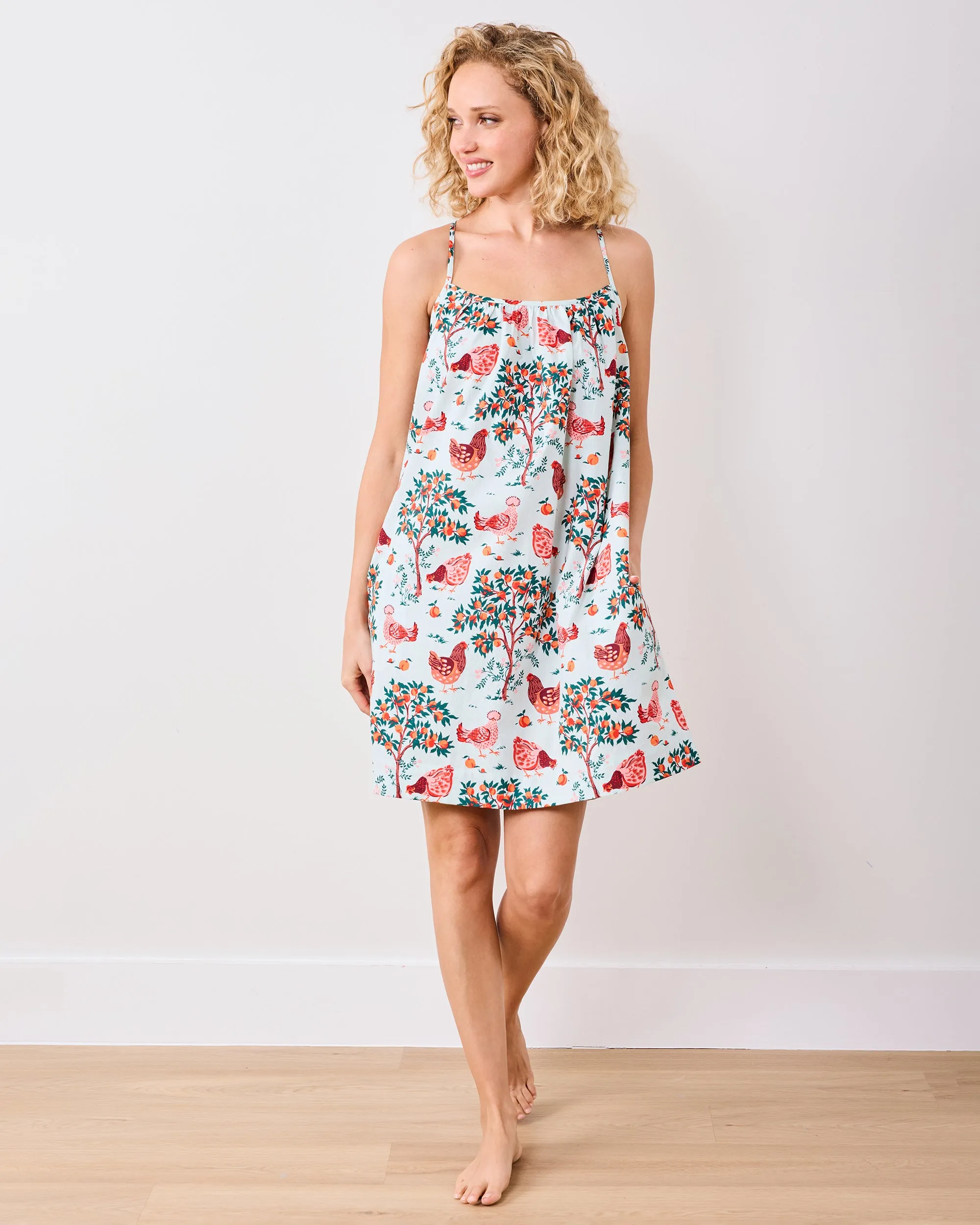 Hen House - Cami Nightgown - Soft Blue sold by Printfresh product image thumbnail 3