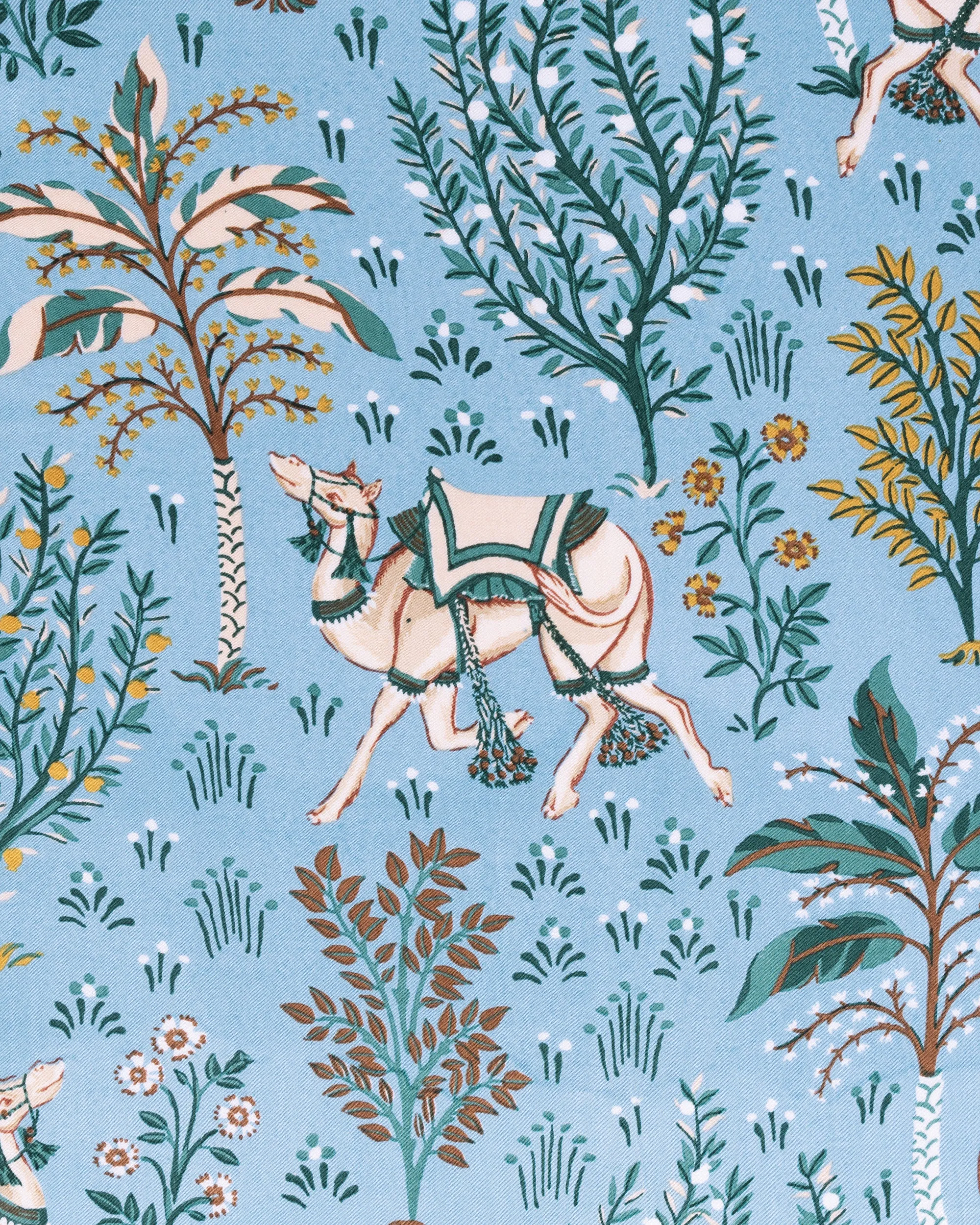 Camel's Courtyard - Eco Satin Sweet Dreams Shorts - Slate Blue sold by Printfresh product image thumbnail 5