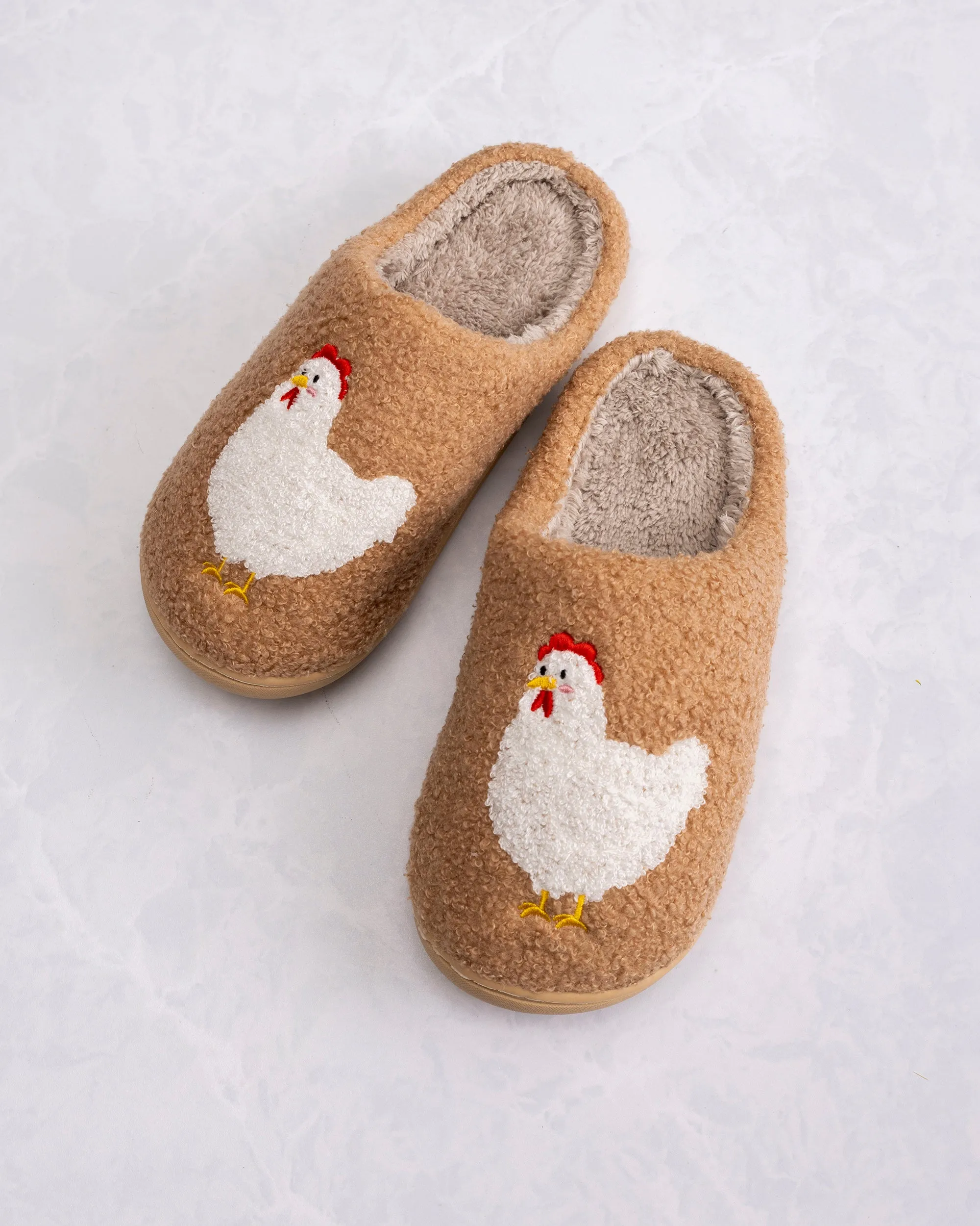Brown Chicken - Slipper - American Farm Company sold by Printfresh