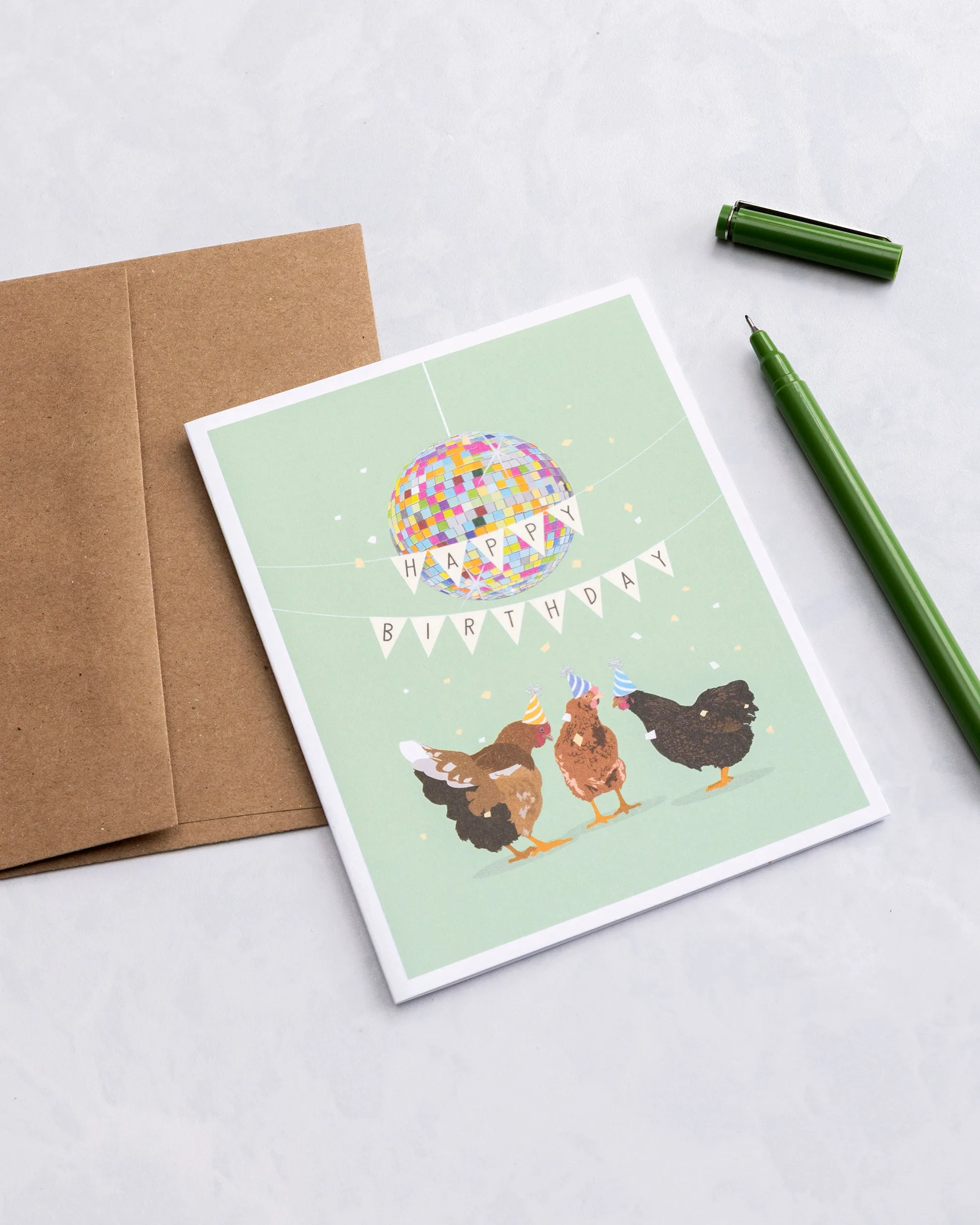 Chickens Party - Greeting Card - Apartment 2 Cards sold by Printfresh product image thumbnail 3