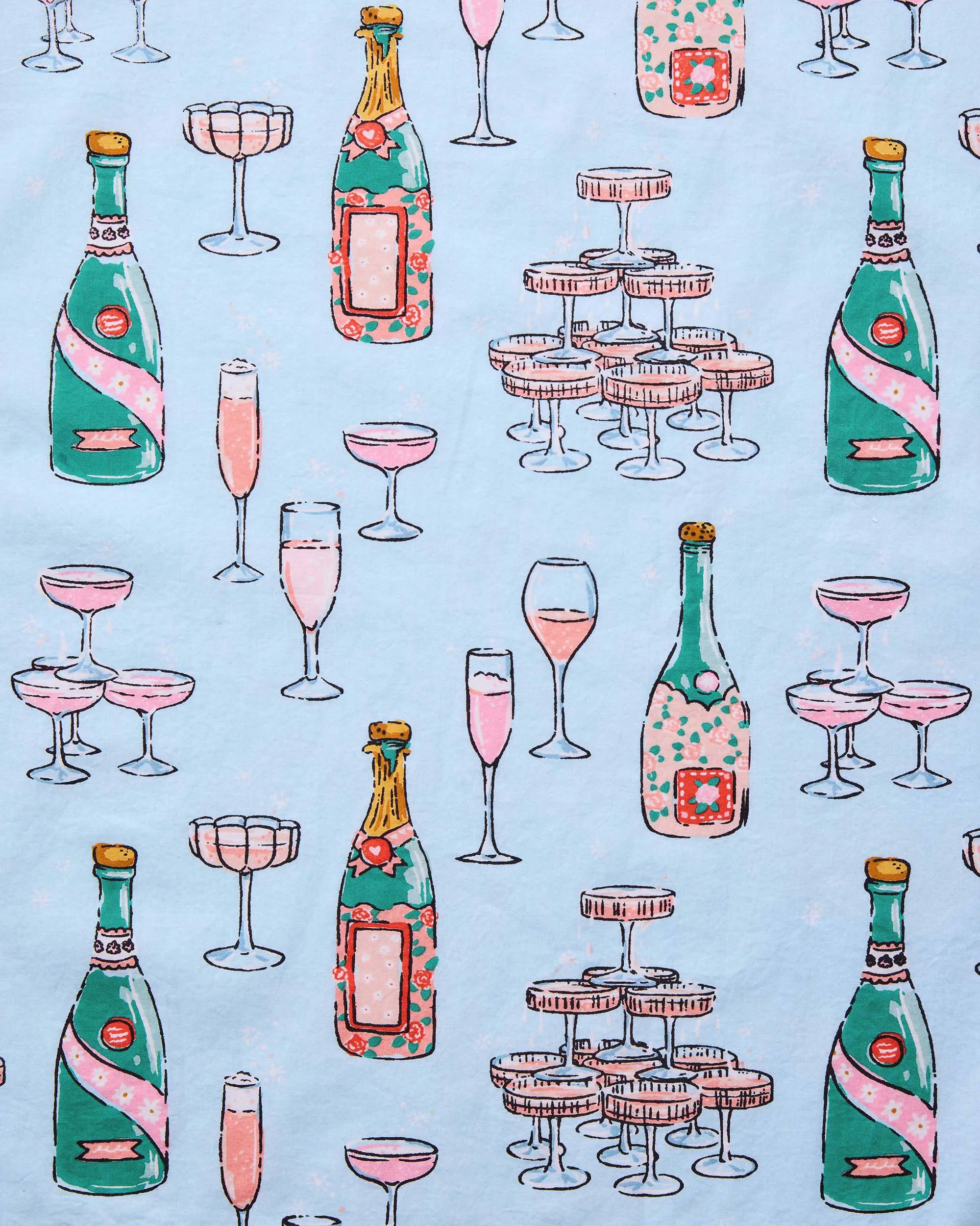Champagne Tower - Quilted Pouch - Soft Blue sold by Printfresh product image thumbnail 3