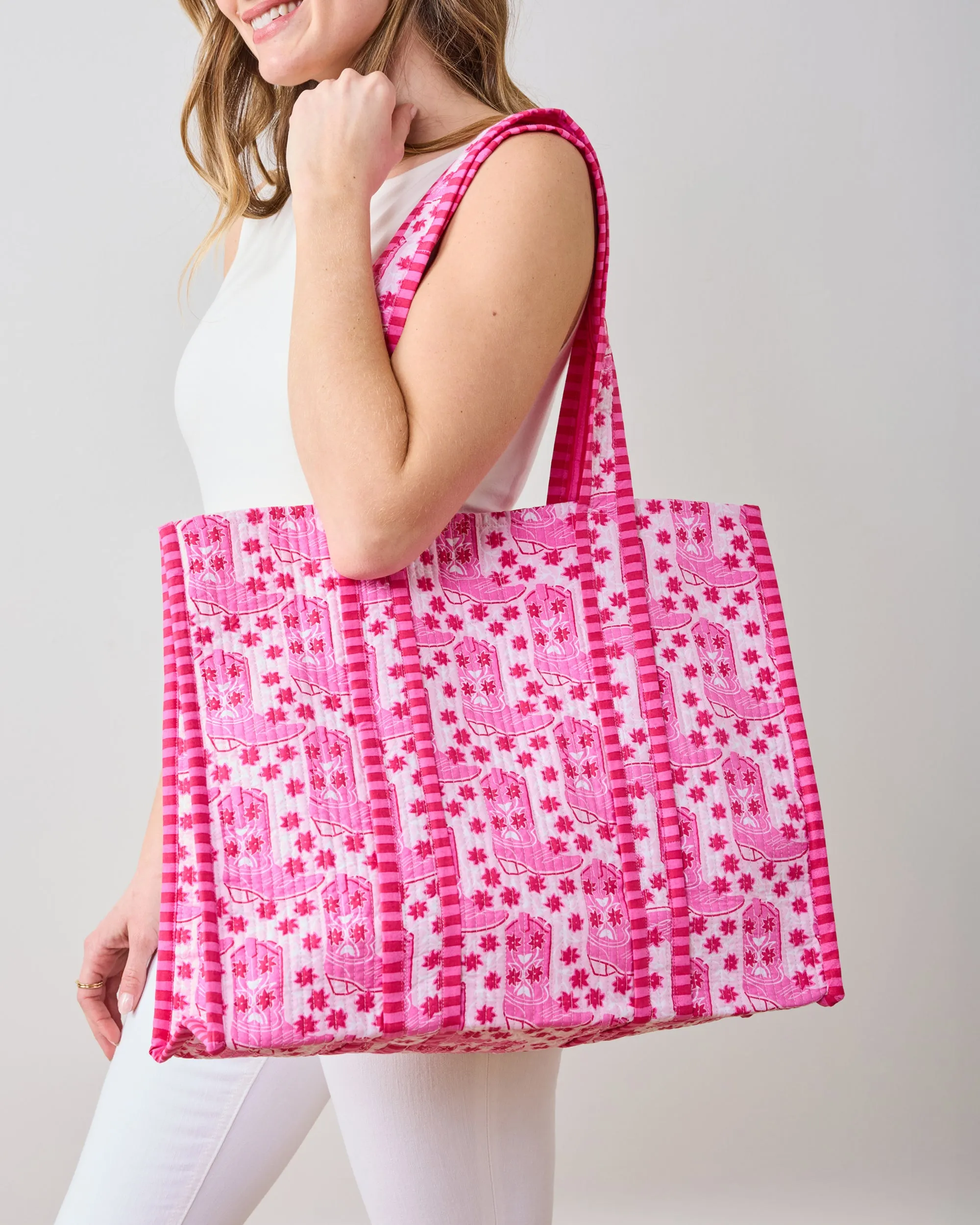 Rhinestone Cowgirl - The Traveler Tote - Party Pink sold by Printfresh product image thumbnail 2