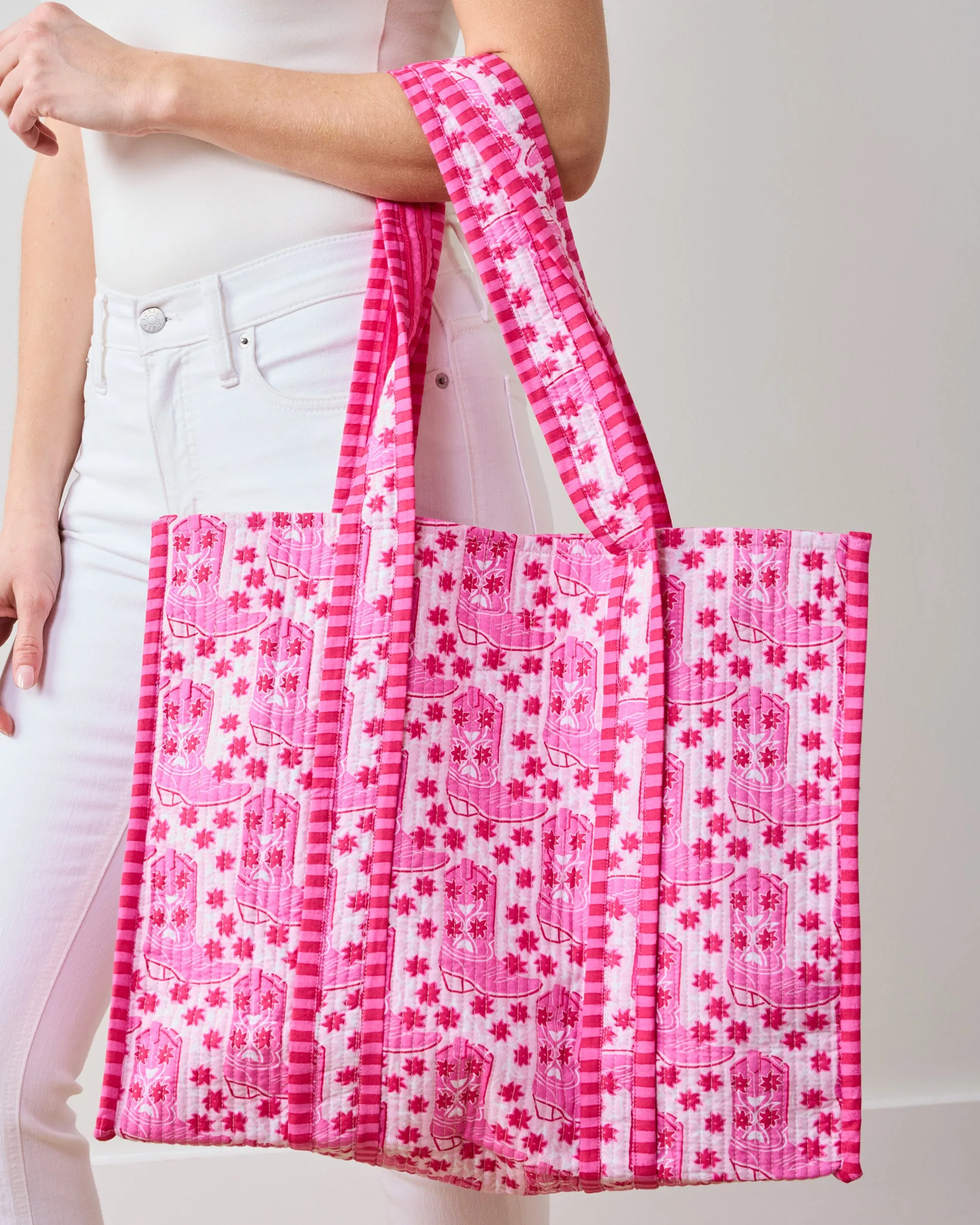 Rhinestone Cowgirl - The Traveler Tote - Party Pink sold by Printfresh