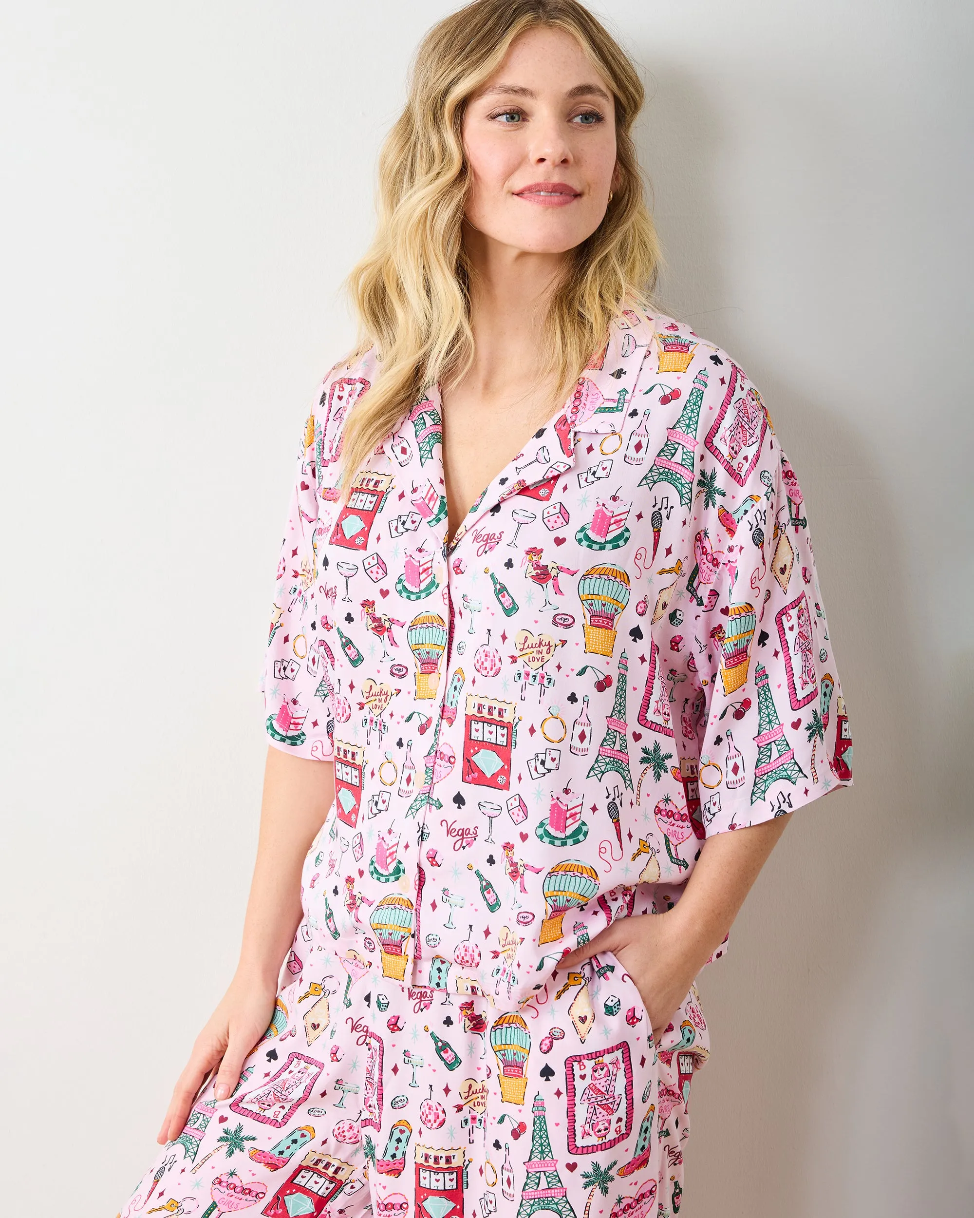 Viva Las Vegas - Tall Eco Satin Wildest Dreams Set - Lucky Pink sold by Printfresh