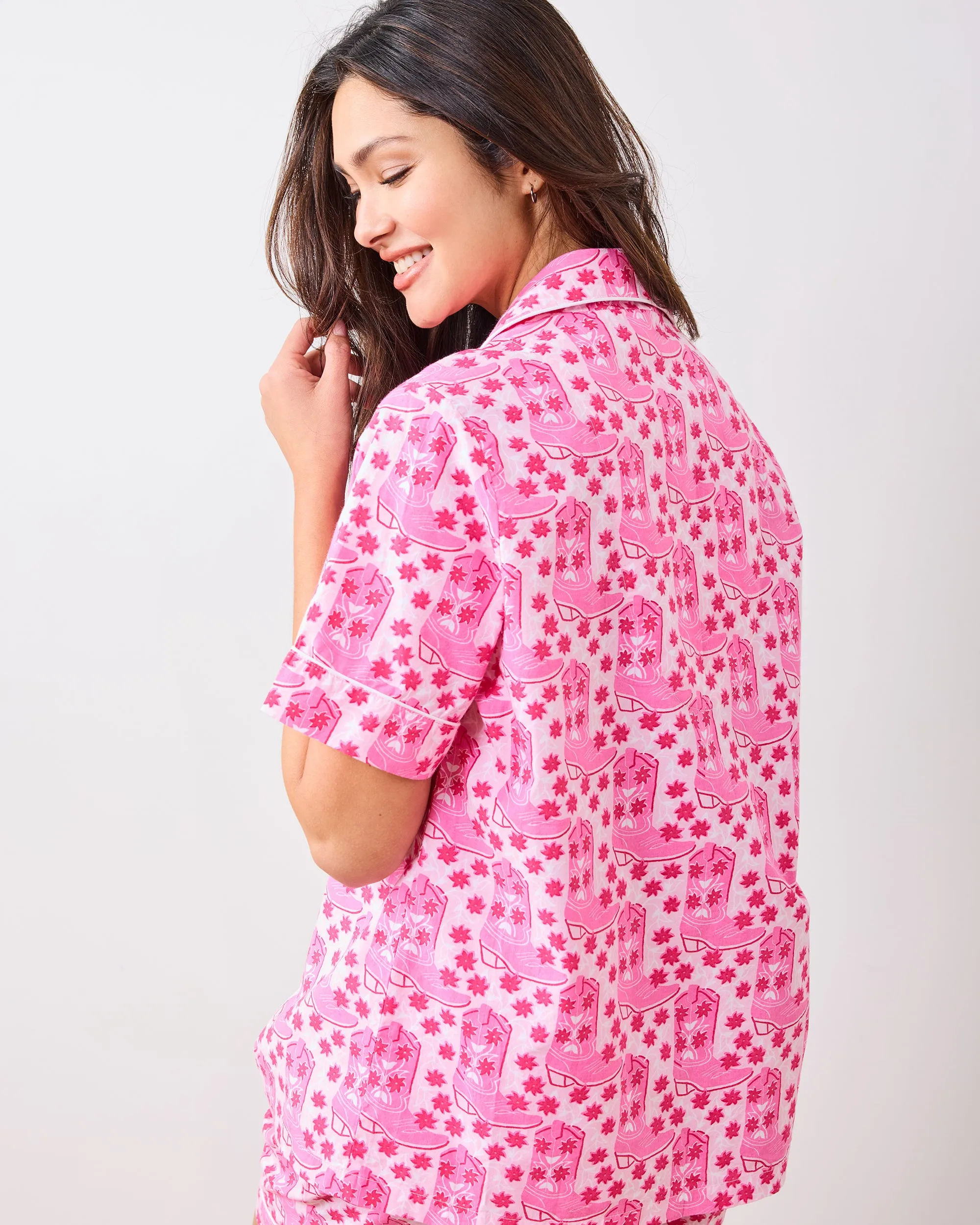 Rhinestone Cowgirl - Short PJ Set - Party Pink sold by Printfresh product image thumbnail 4
