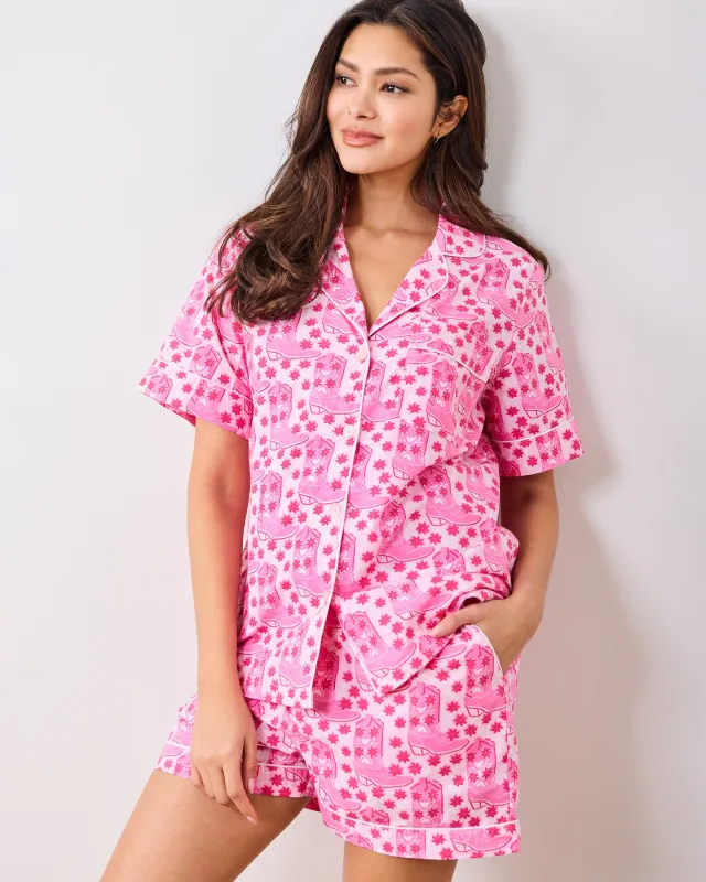 Rhinestone Cowgirl - Short PJ Set - Party Pink sold by Printfresh