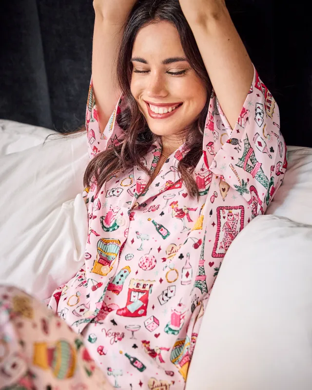 Viva Las Vegas - Petite Eco Satin Wildest Dreams Set - Lucky Pink sold by Printfresh