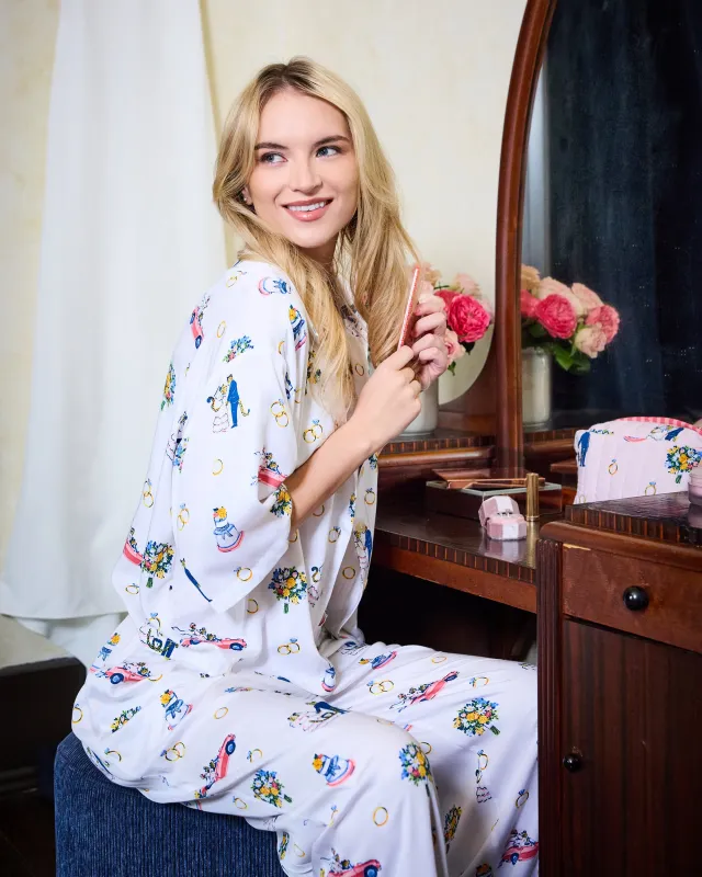 Happily Ever After - Petite Eco Satin Wildest Dreams Set - Cloud sold by Printfresh