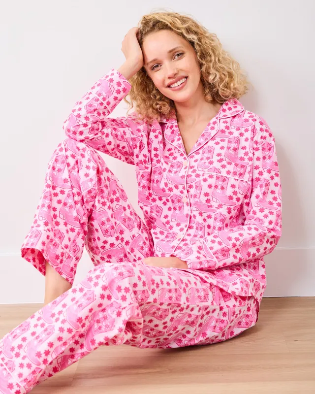 Rhinestone Cowgirl - Long PJ Set - Party Pink sold by Printfresh