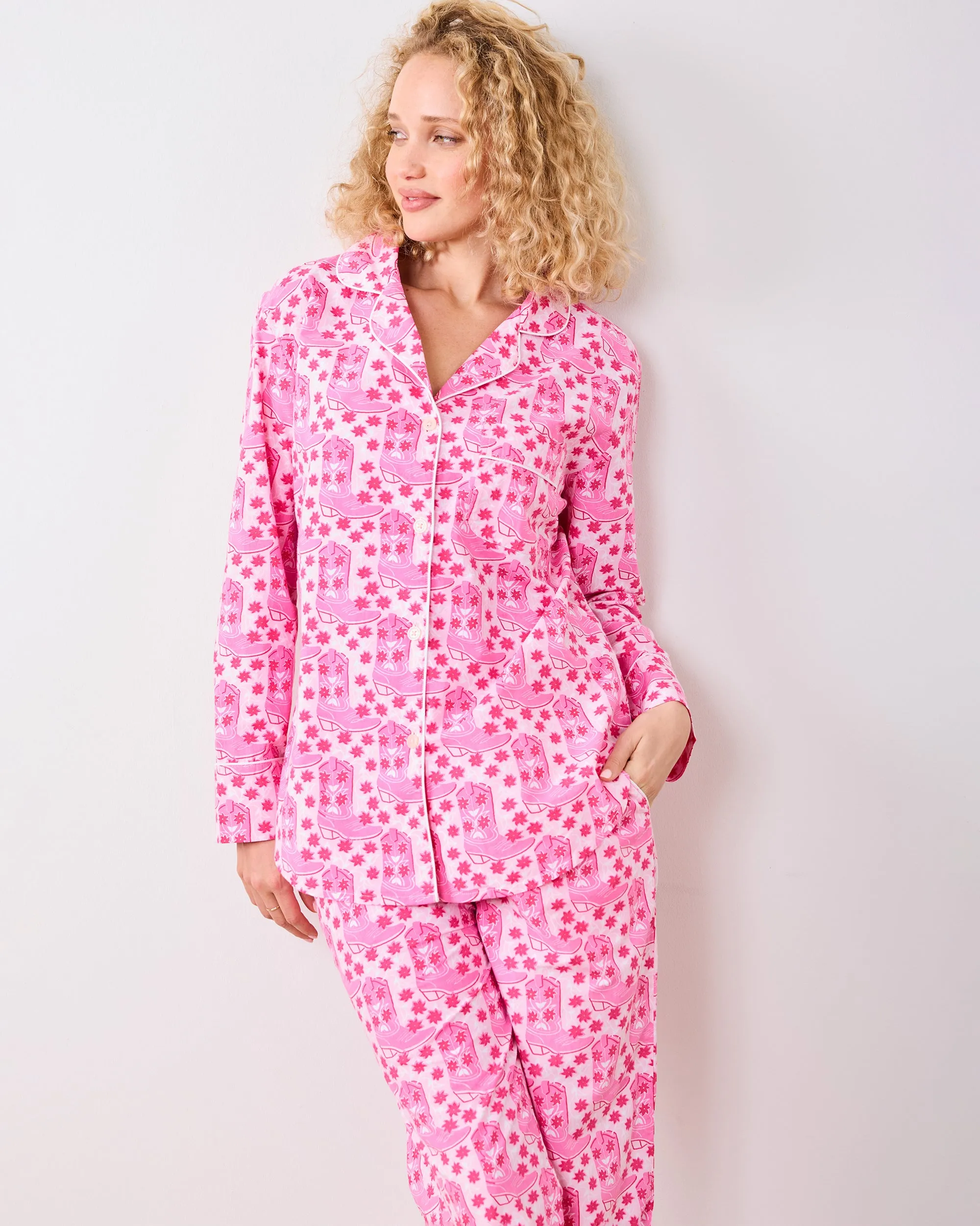 Rhinestone Cowgirl - Long PJ Set - Party Pink sold by Printfresh product image thumbnail 5