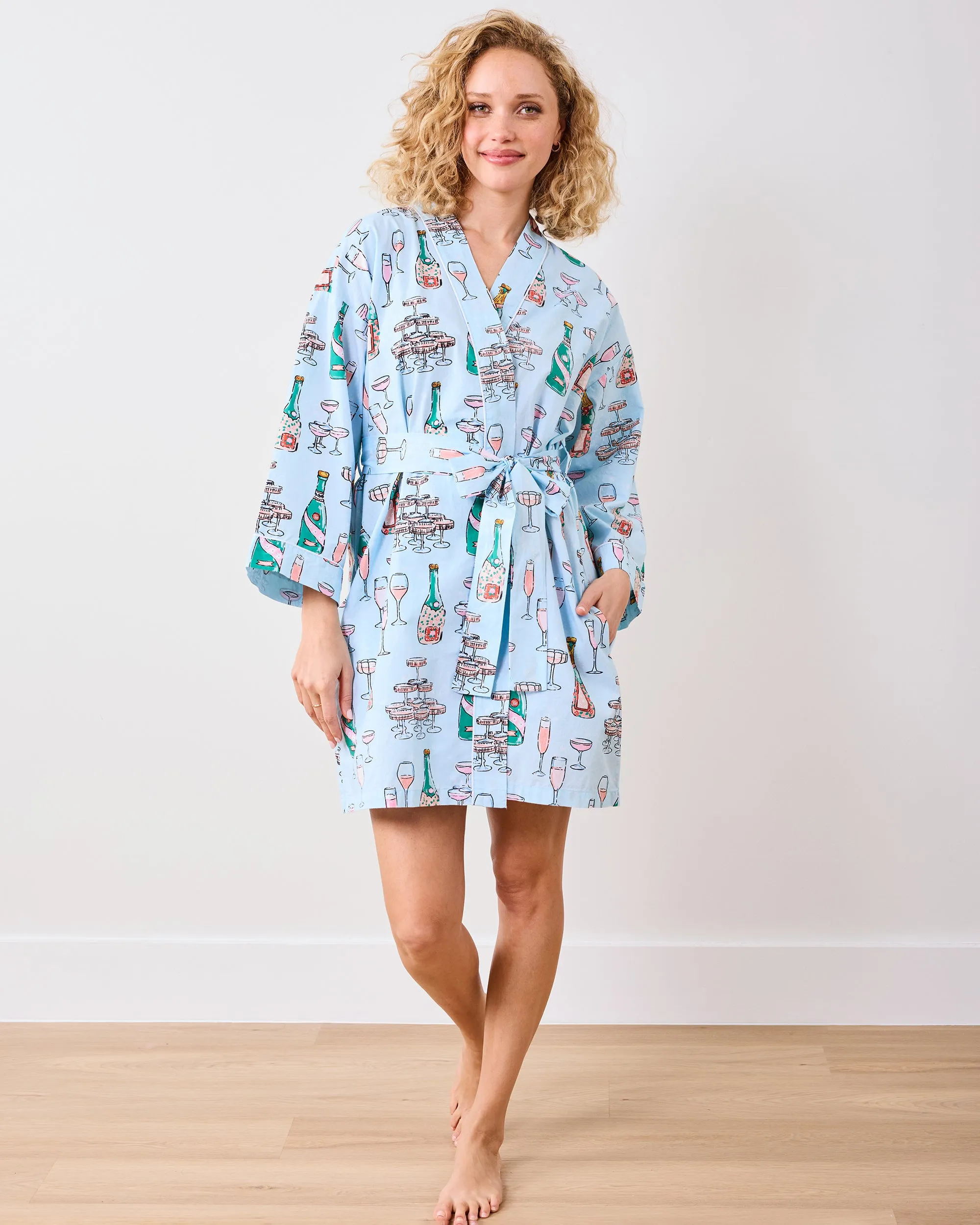 Champagne Tower - Getting Ready Robe - Soft Blue sold by Printfresh product image thumbnail 2