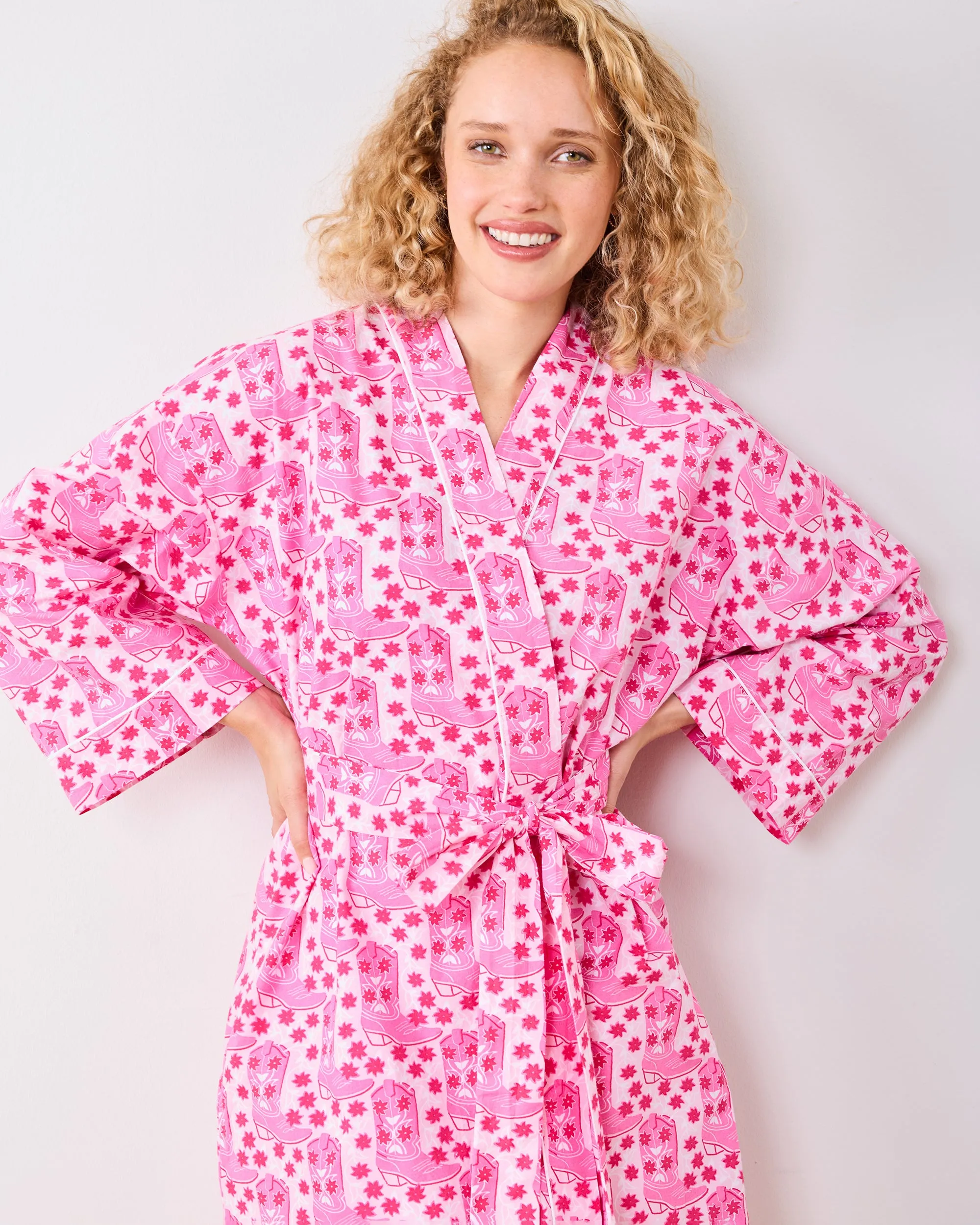Rhinestone Cowgirl - Getting Ready Robe - Party Pink sold by Printfresh product image thumbnail 2