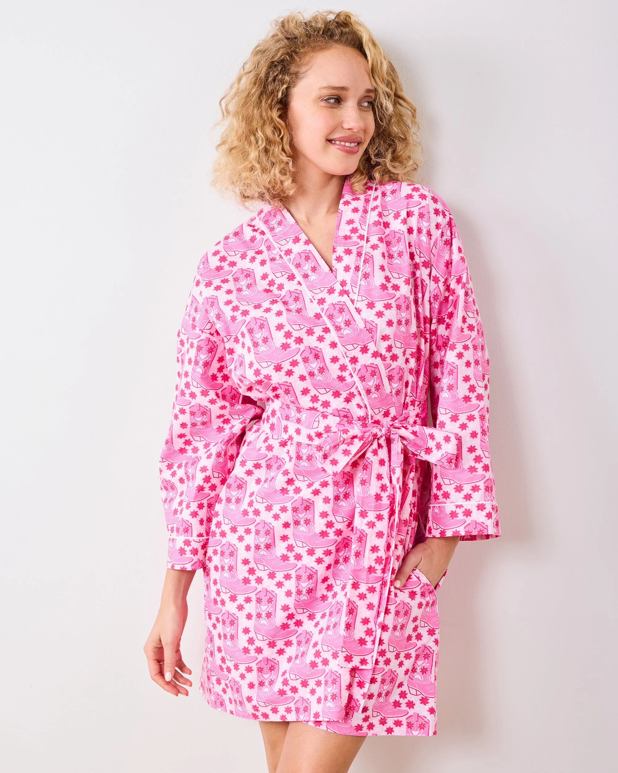 Rhinestone Cowgirl - Getting Ready Robe - Party Pink sold by Printfresh