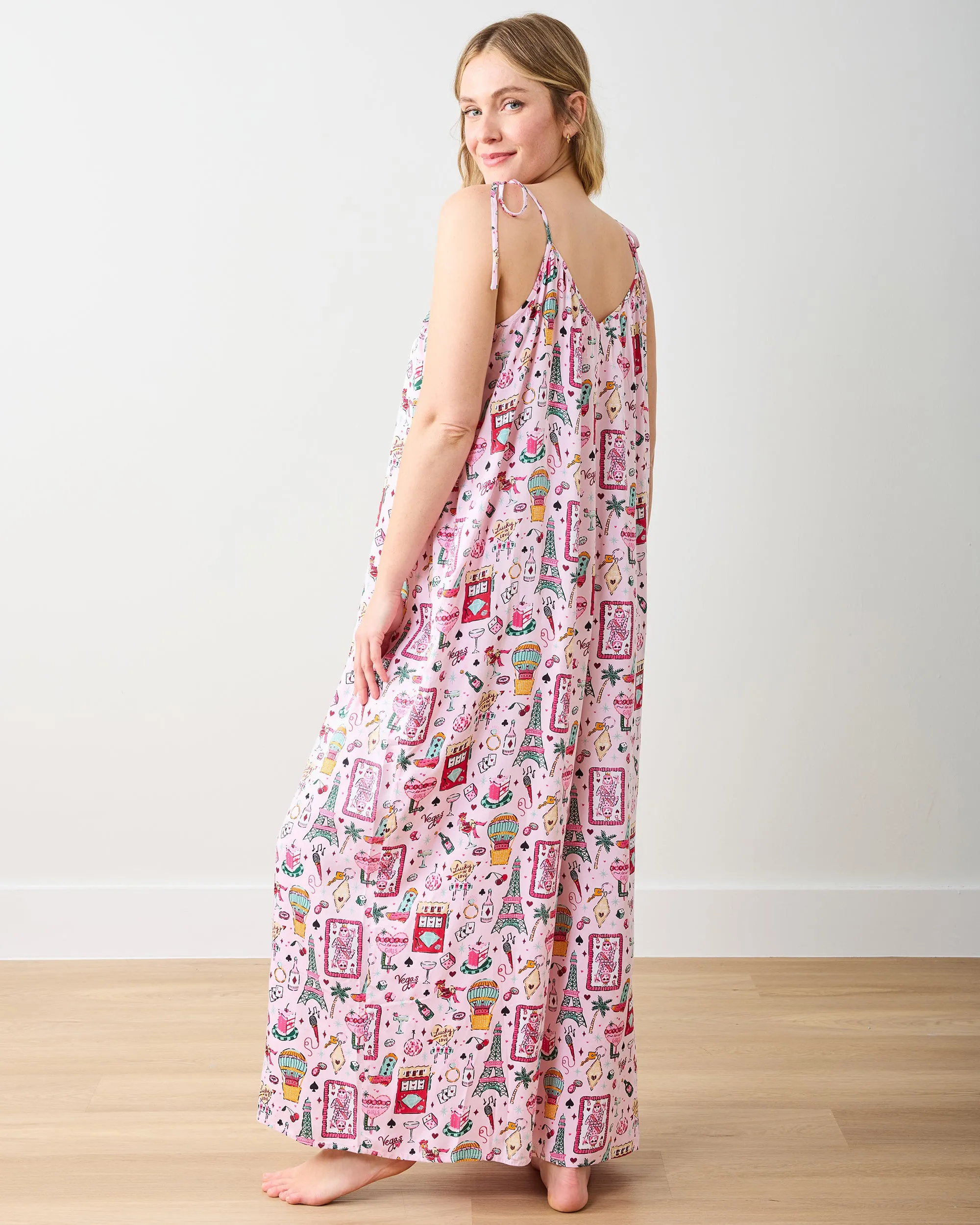 Viva Las Vegas - Eco Satin Jaipur Jumpsuit - Lucky Pink sold by Printfresh product image thumbnail 4