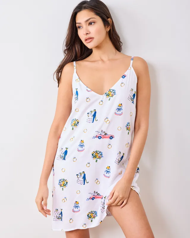 Happily Ever After - Eco Satin Chic To Sleep Shortie - Cloud sold by Printfresh