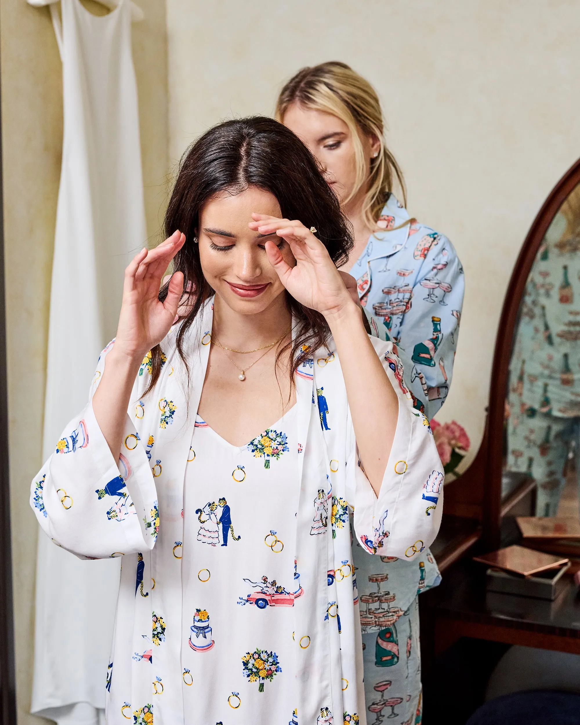 Happily Ever After - Eco Satin Chic To Sleep Shortie - Cloud sold by Printfresh product image thumbnail 5