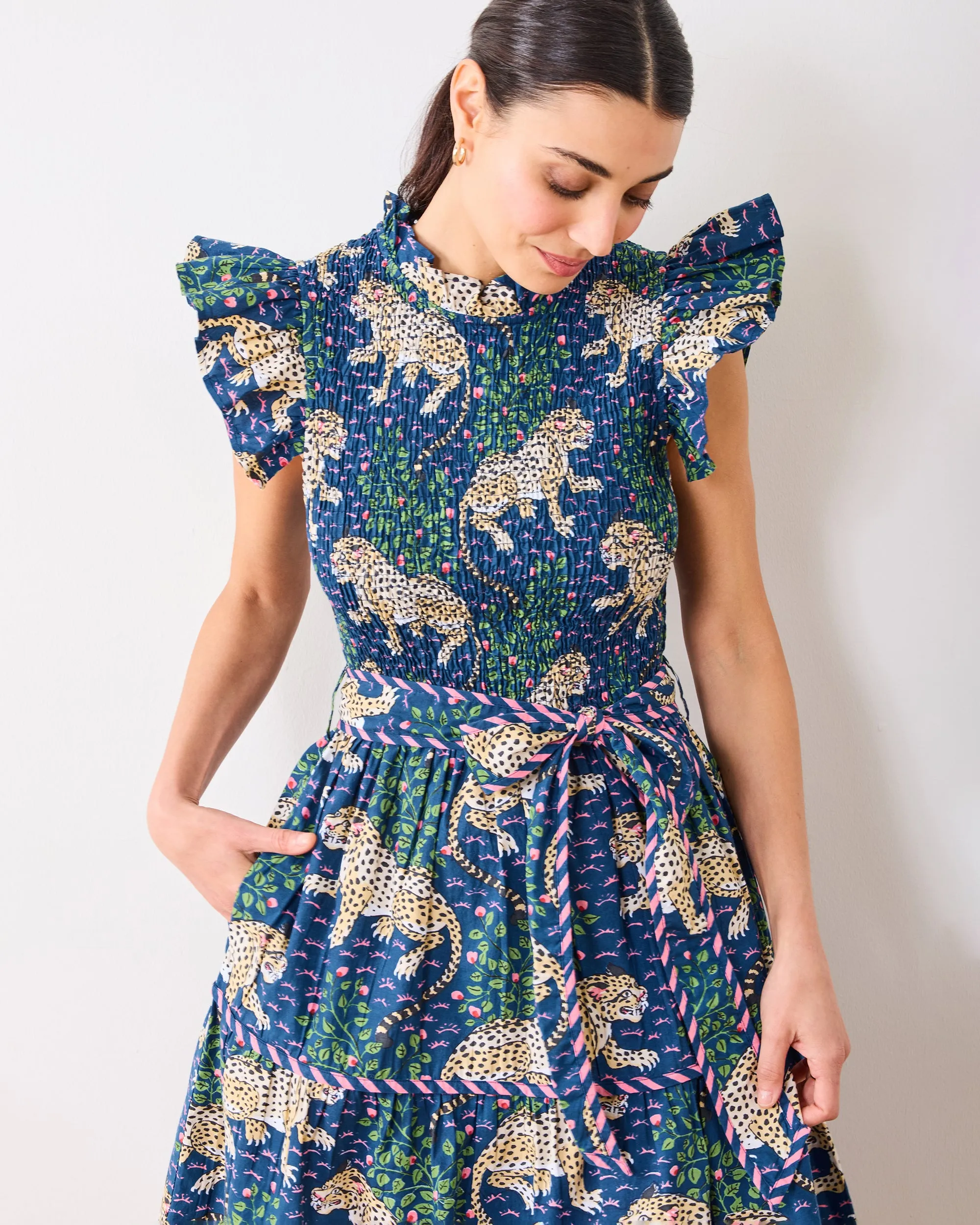 Bagheera - Let's Ruffle Dress - Navy sold by Printfresh product image thumbnail 3