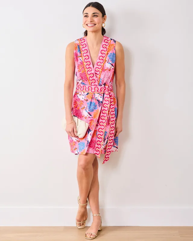 Pelican Palms - Playa Dress - Marina Pink sold by Printfresh