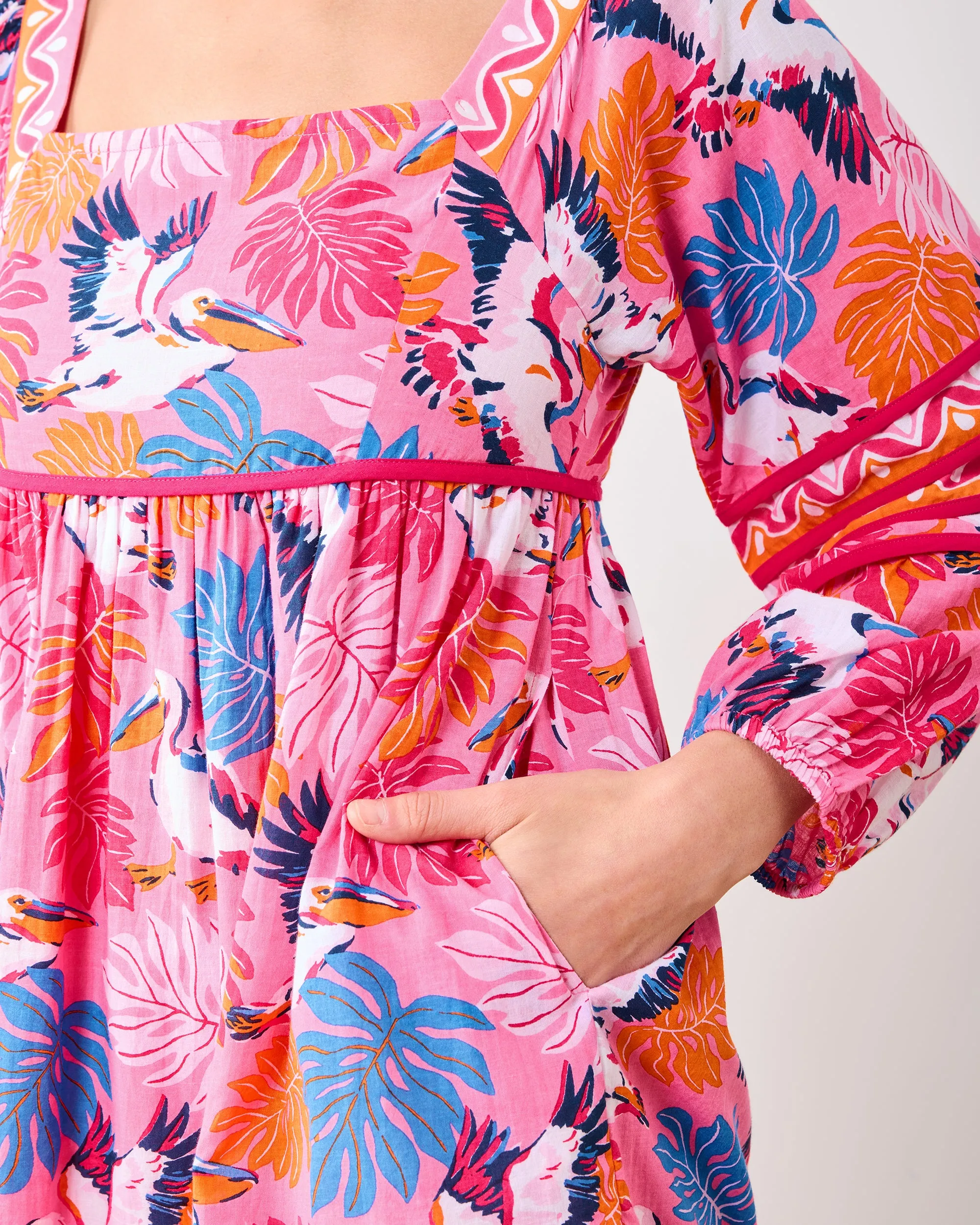 Pelican Palms - Maria Dress - Marina Pink sold by Printfresh product image thumbnail 3