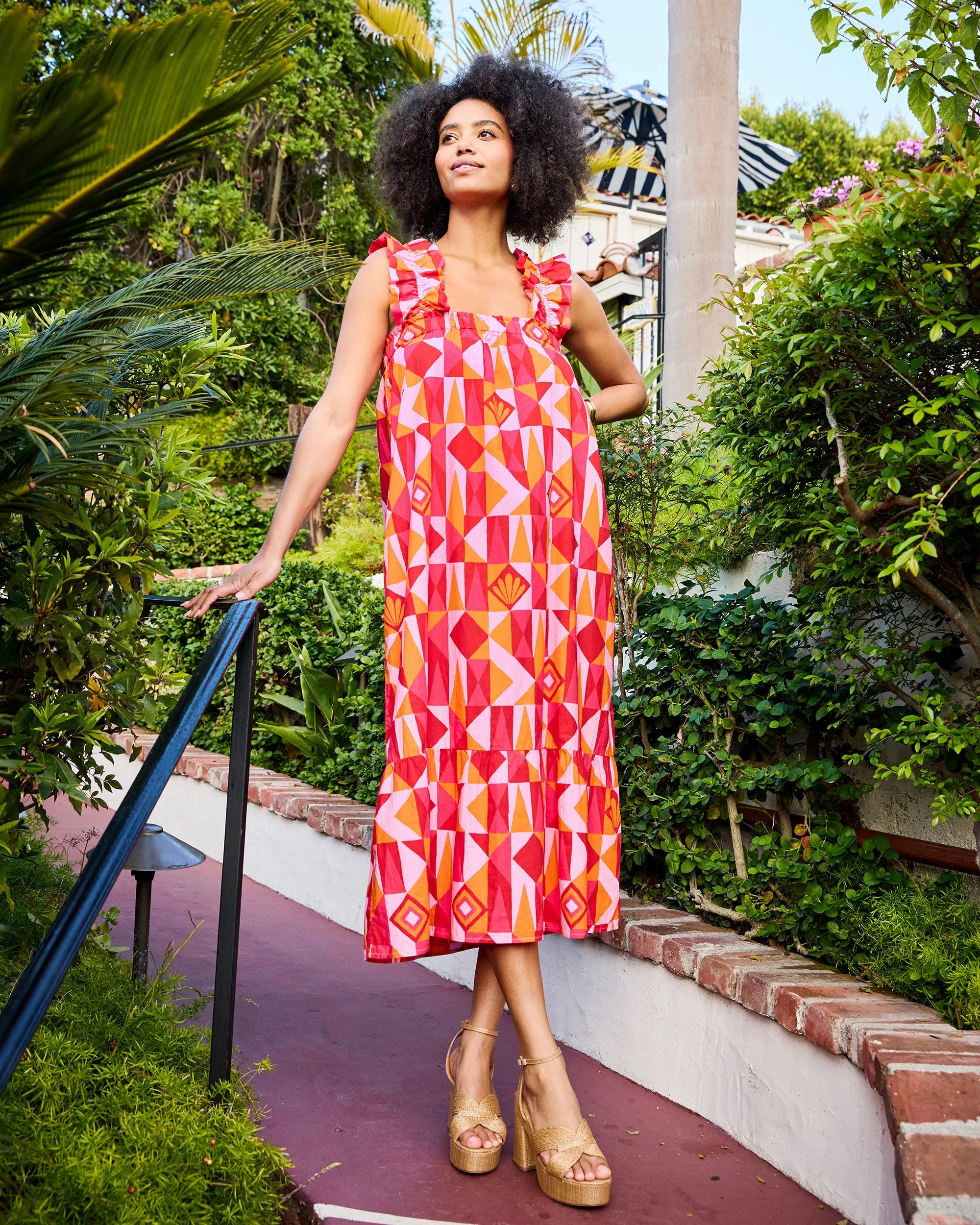 Underwater Mosaic - Serenity Dress - Pink Crush sold by Printfresh