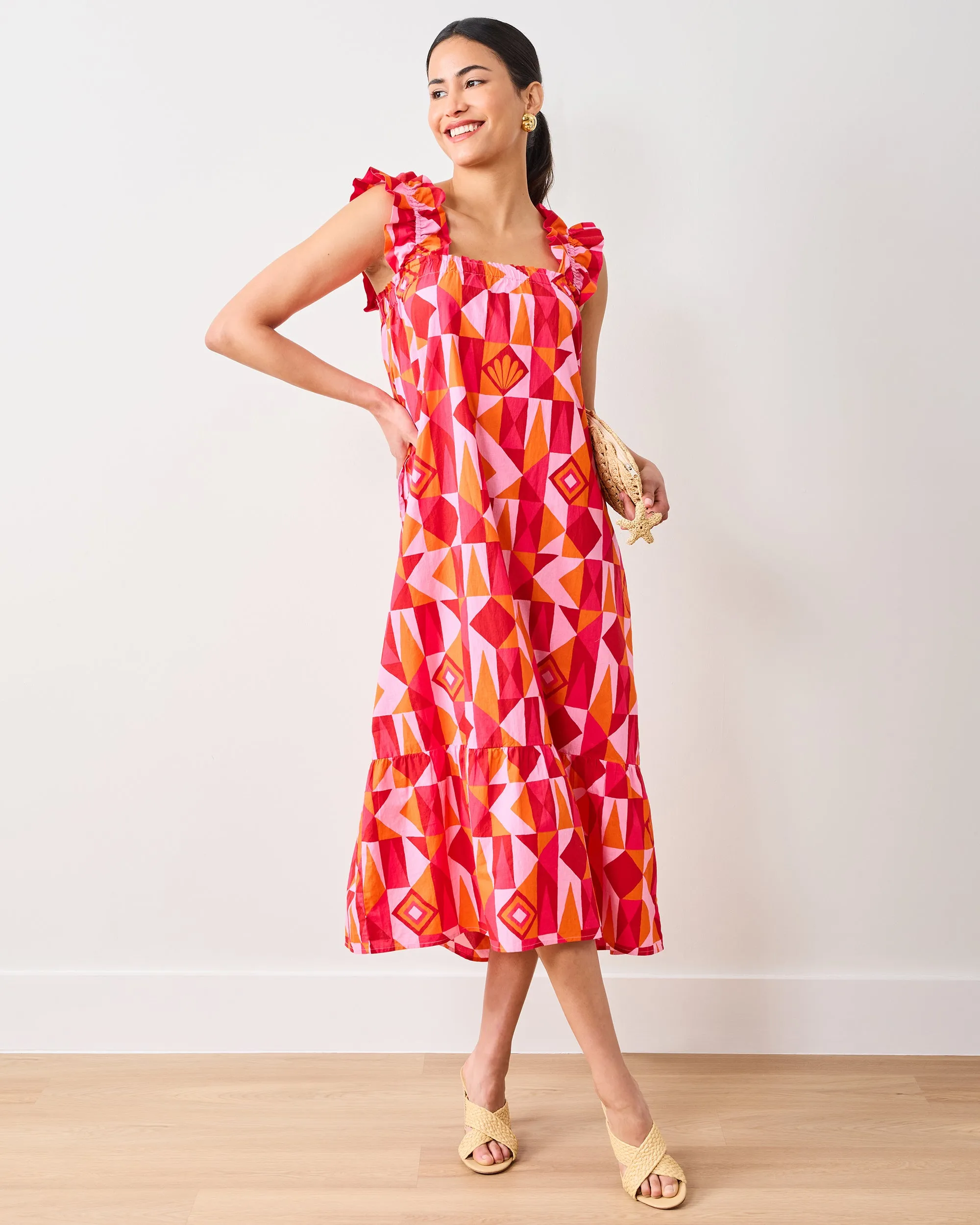 Underwater Mosaic - Serenity Dress - Pink Crush sold by Printfresh product image thumbnail 4