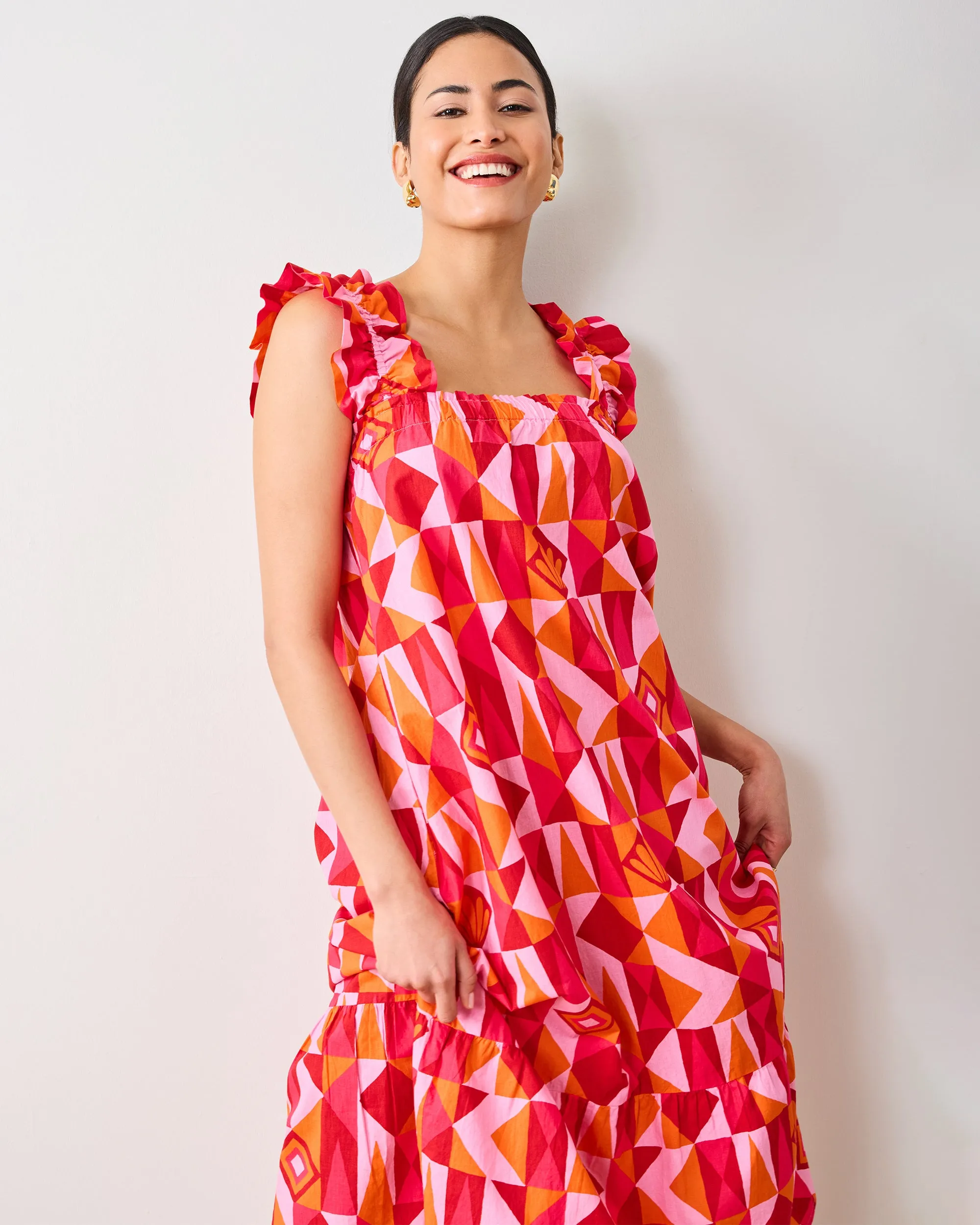 Underwater Mosaic - Serenity Dress - Pink Crush sold by Printfresh product image thumbnail 2