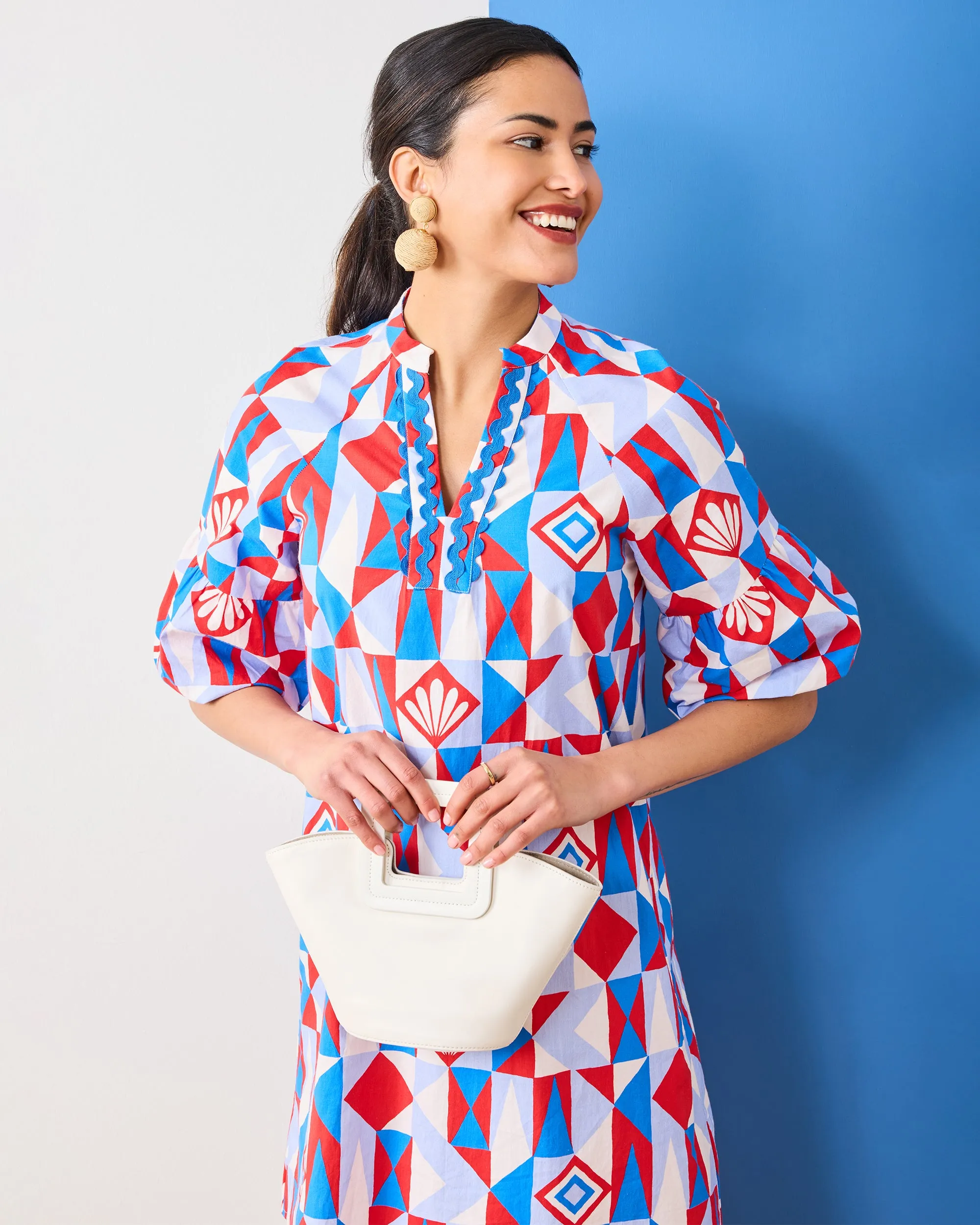 Underwater Mosaic - Isabella Dress - Retro Red sold by Printfresh product image thumbnail 5