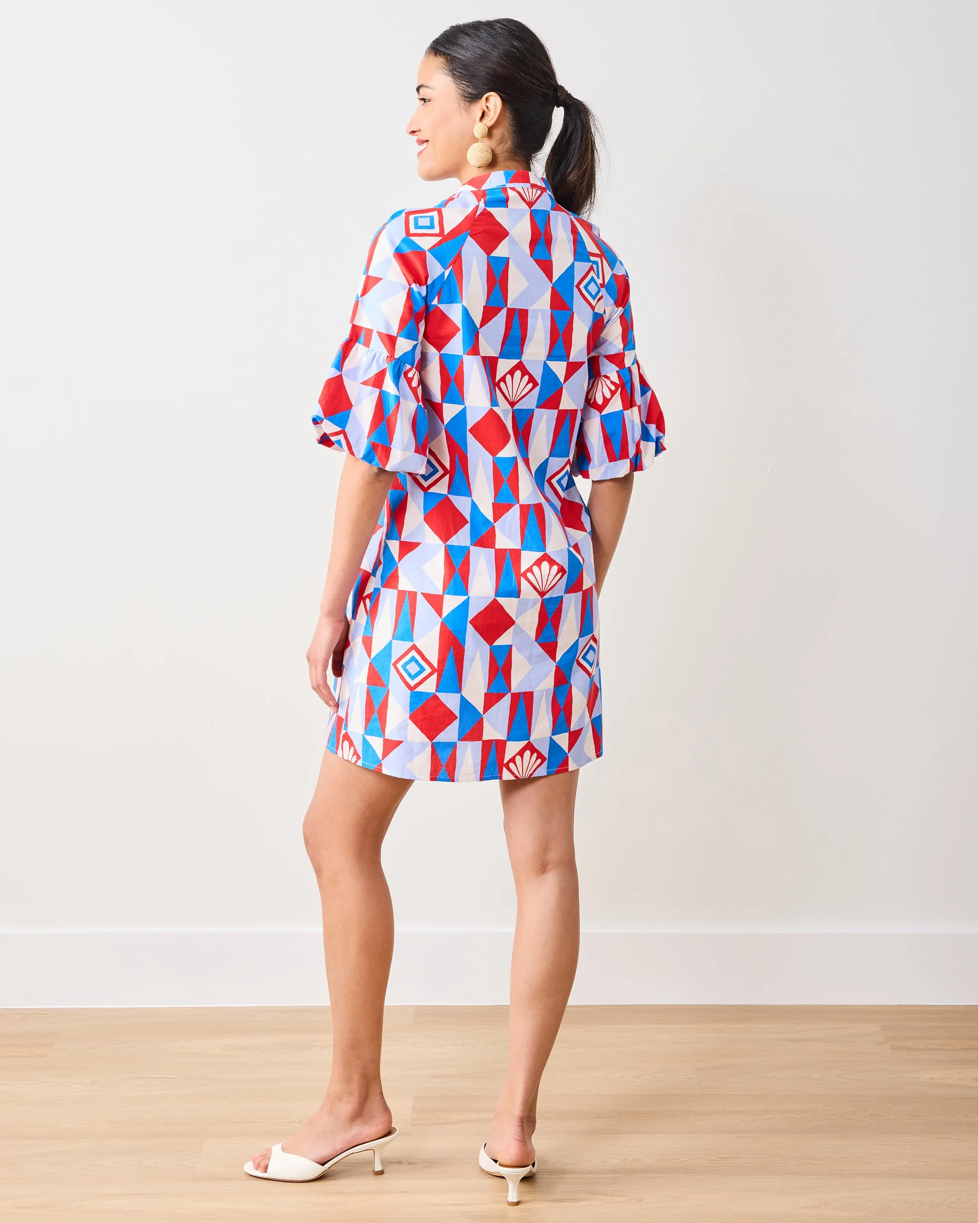 Underwater Mosaic - Isabella Dress - Retro Red sold by Printfresh product image thumbnail 3