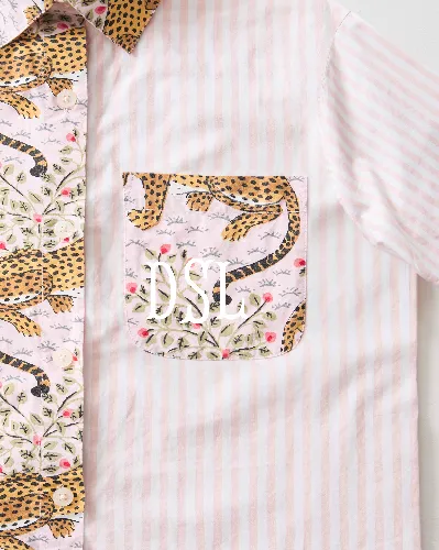 Bagheera - Everyday Button Down - Blush sold by Printfresh