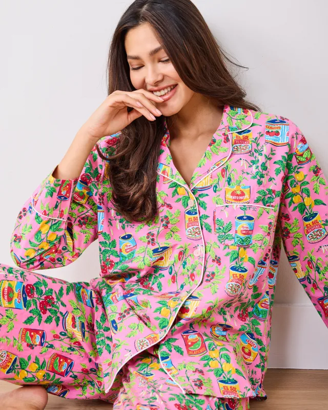 Kitchen Garden - Petite Long PJ Set - Rose sold by Printfresh