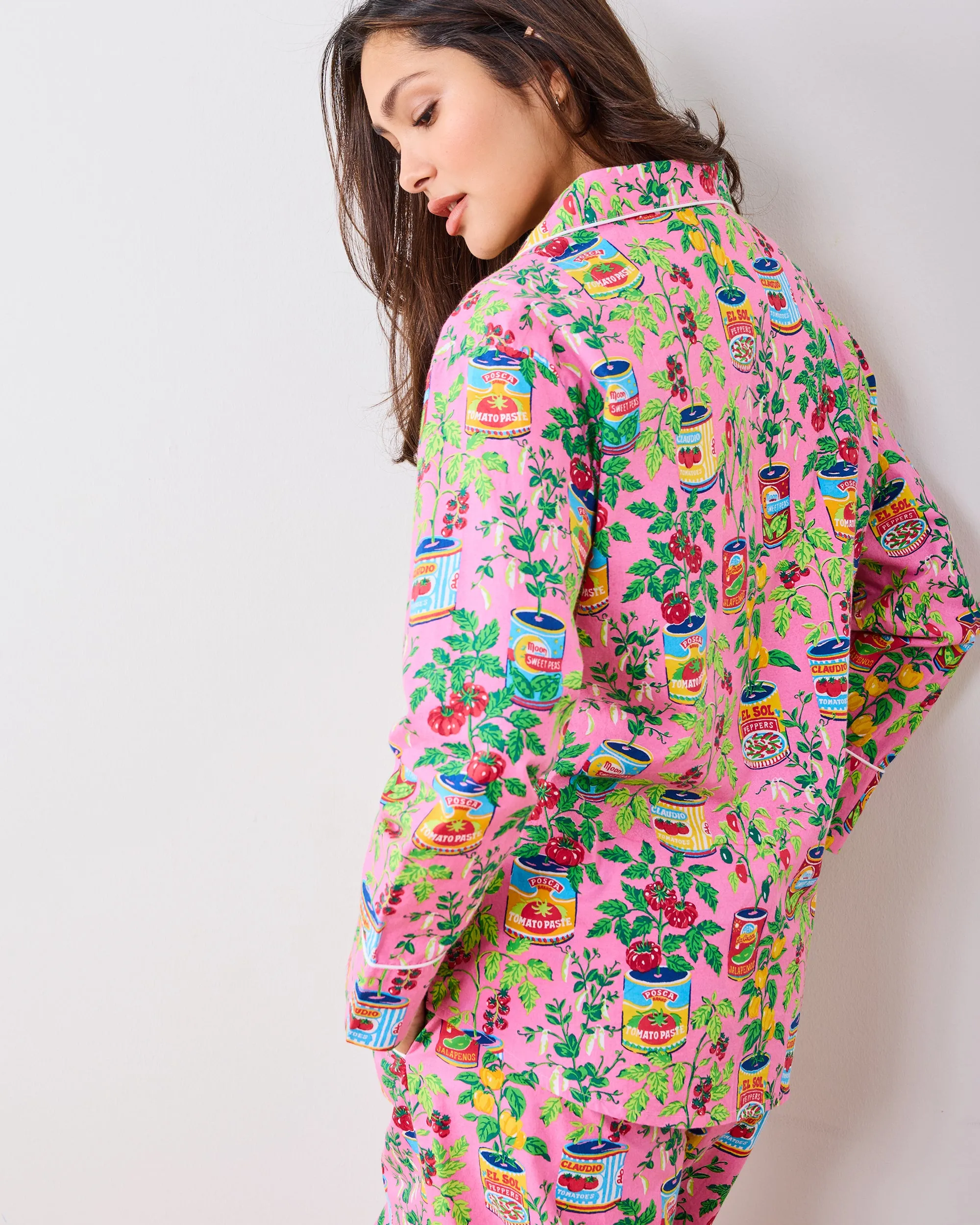 Kitchen Garden - Petite Long PJ Set - Rose sold by Printfresh product image thumbnail 4