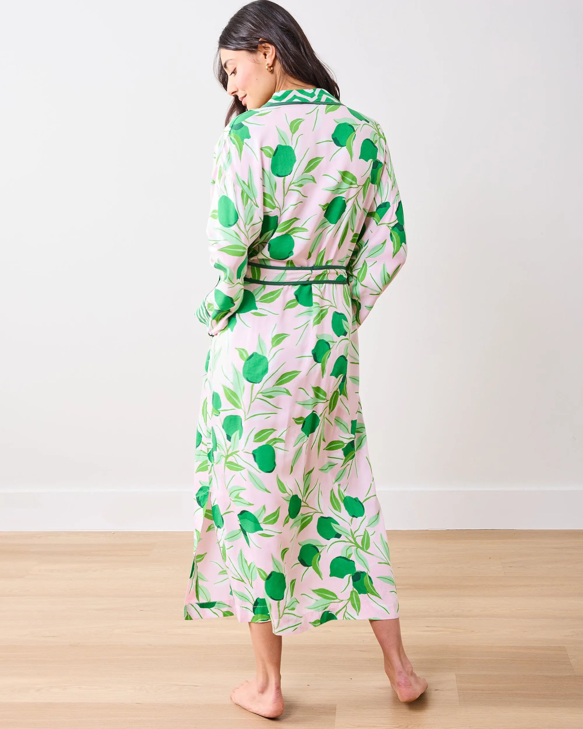 Lime Zest - Eco Satin Robe - Pink Salt sold by Printfresh product image thumbnail 4