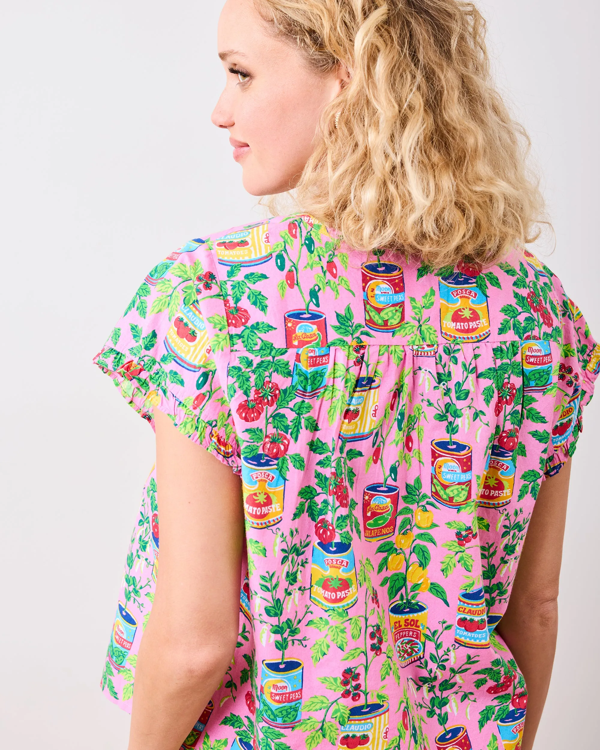 Kitchen Garden - Pintuck Short Set - Rose sold by Printfresh product image thumbnail 2