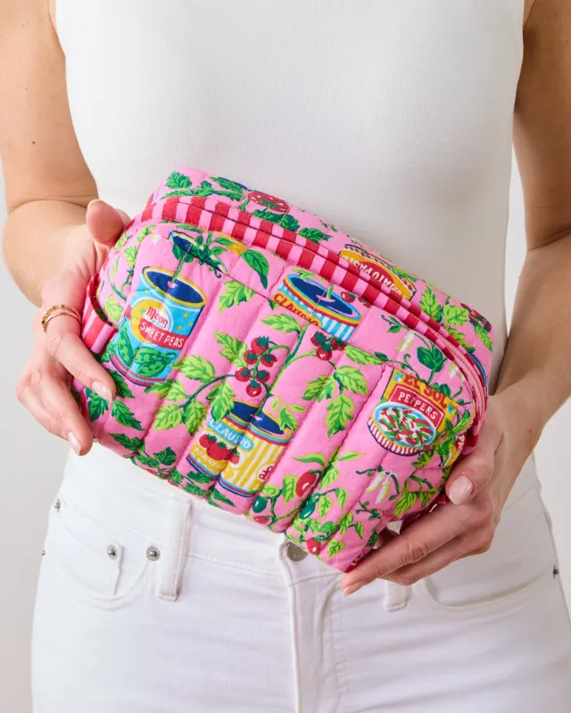 Kitchen Garden - Quilted Pouch - Rose sold by Printfresh