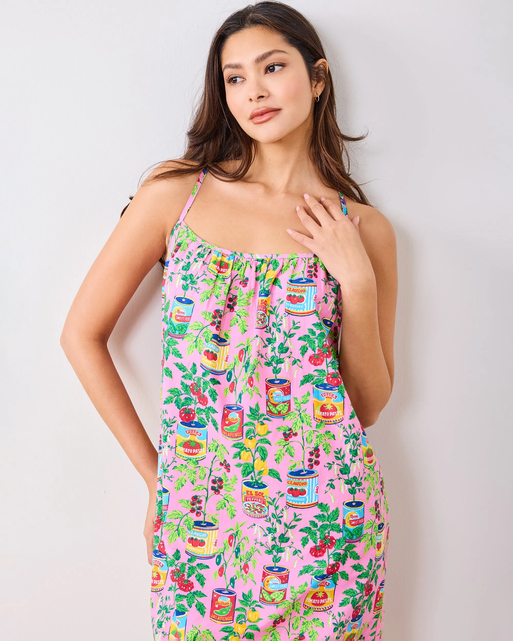 Kitchen Garden - Cami Nightgown - Rose sold by Printfresh