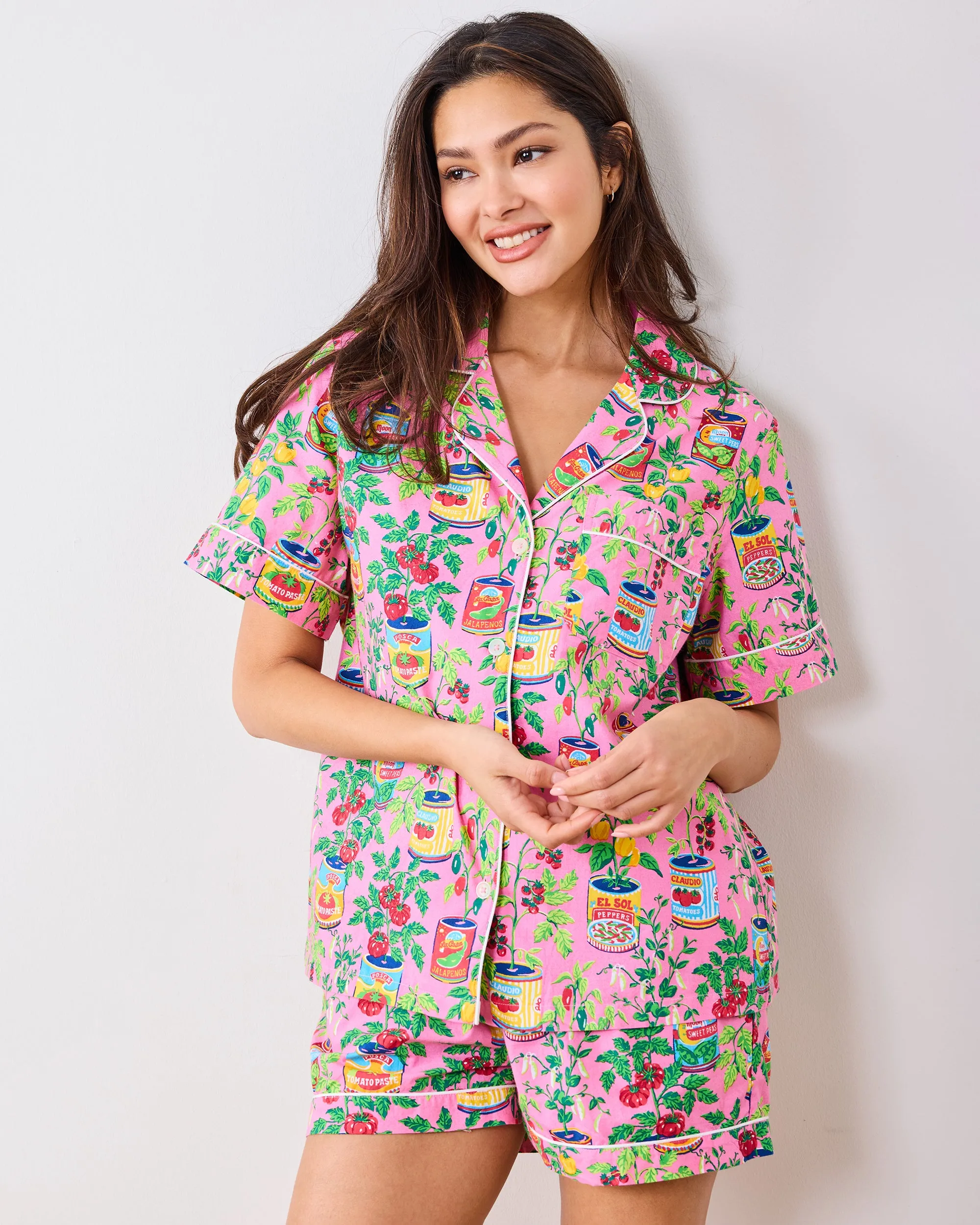 Kitchen Garden - Short PJ Set - Rose sold by Printfresh