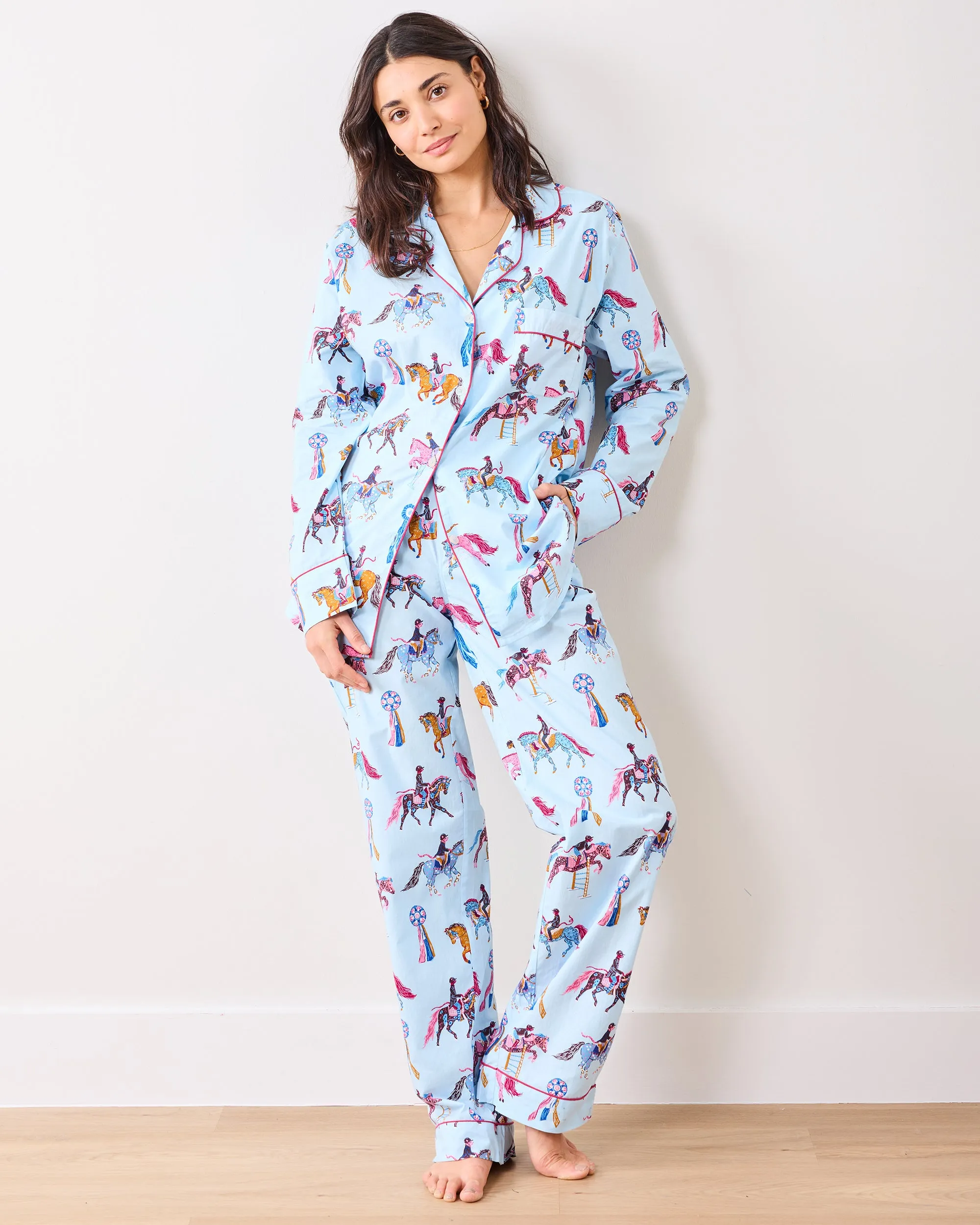 Horse Show - Tall Long PJ Set - Blue Ribbon sold by Printfresh product image thumbnail 2