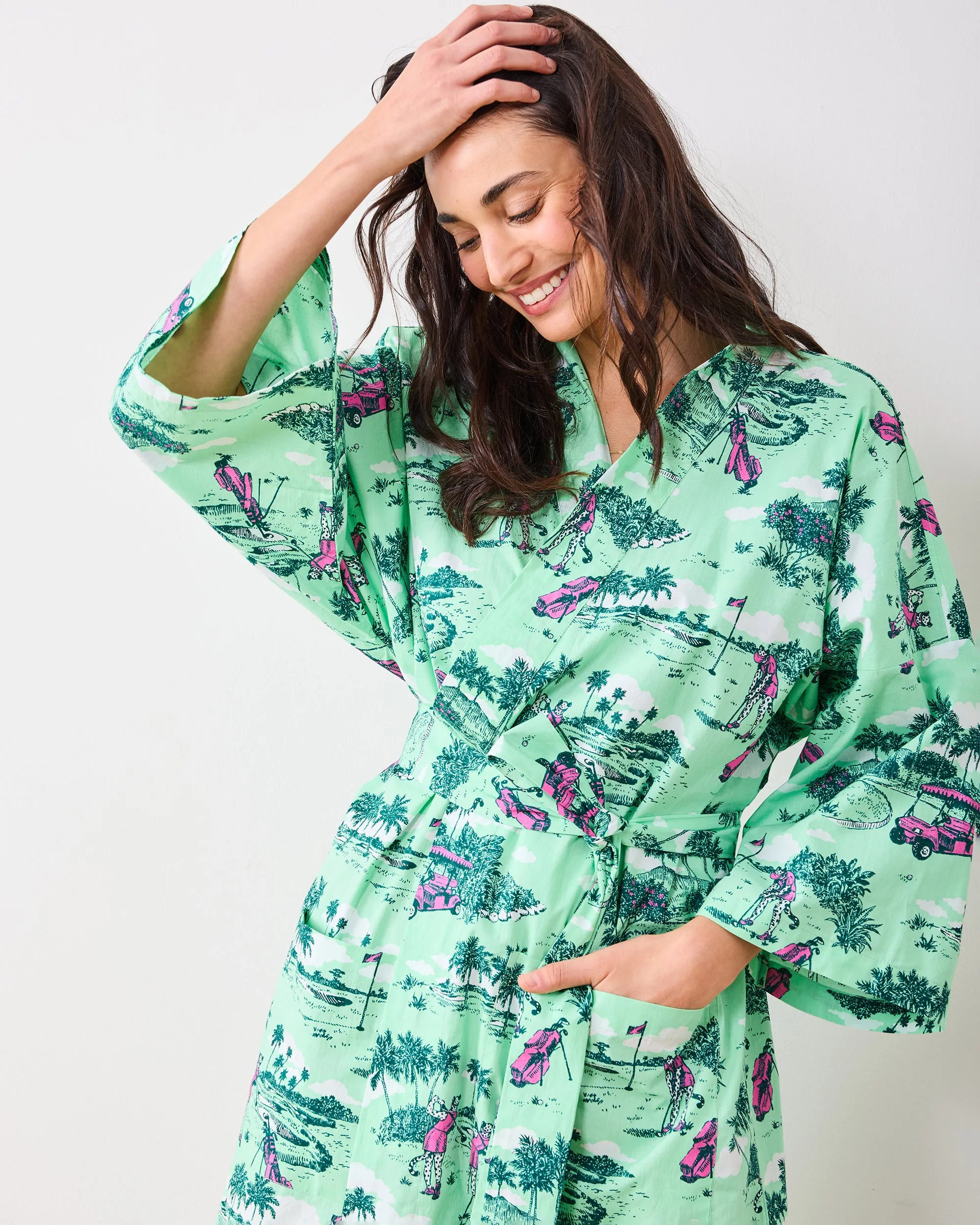 Golf Toile - Robe - Putting Green sold by Printfresh product image thumbnail 3