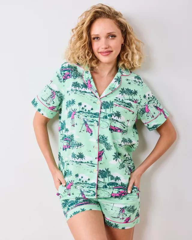 Golf Toile - Short PJ Set - Putting Green sold by Printfresh