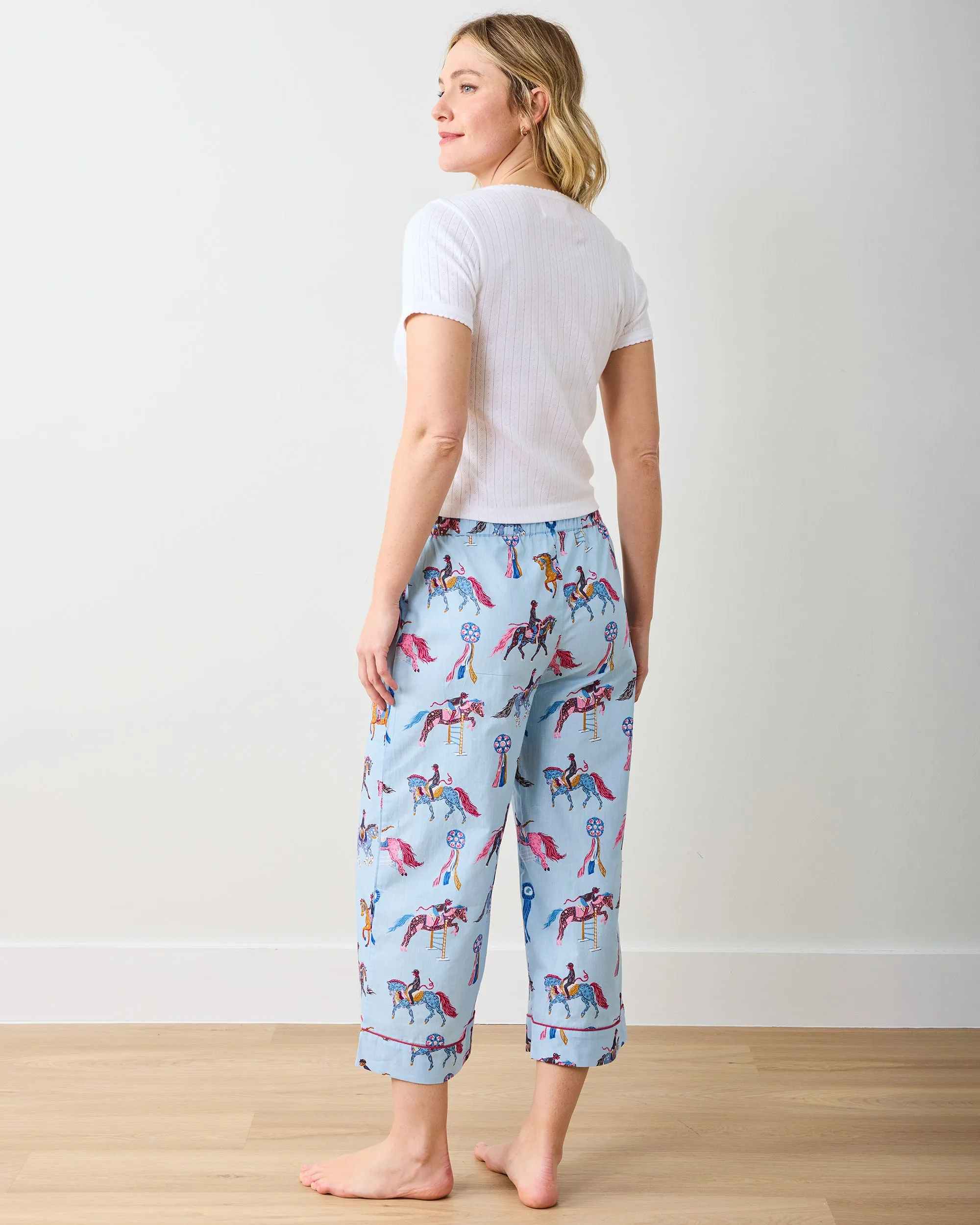 Horse Show - Cropped PJ Pants - Blue Ribbon sold by Printfresh product image thumbnail 5