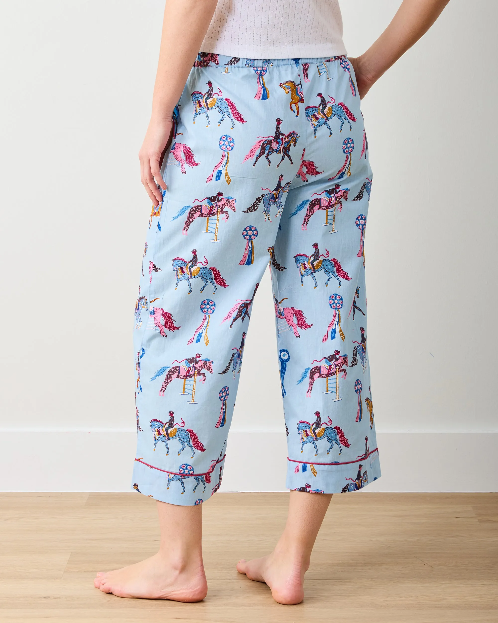 Horse Show - Cropped PJ Pants - Blue Ribbon sold by Printfresh product image thumbnail 3
