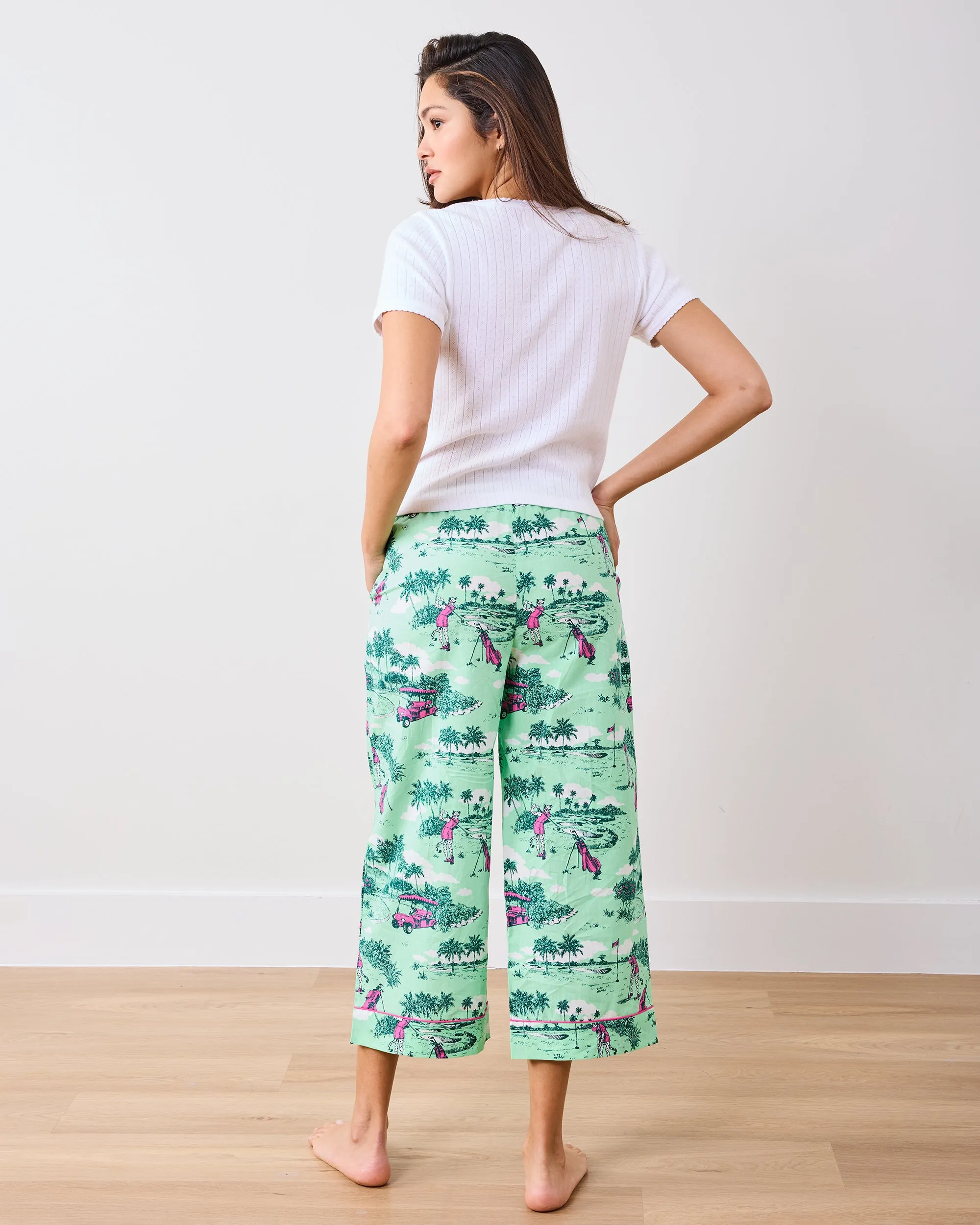 Golf Toile - Cropped PJ Pants - Putting Green sold by Printfresh product image thumbnail 5