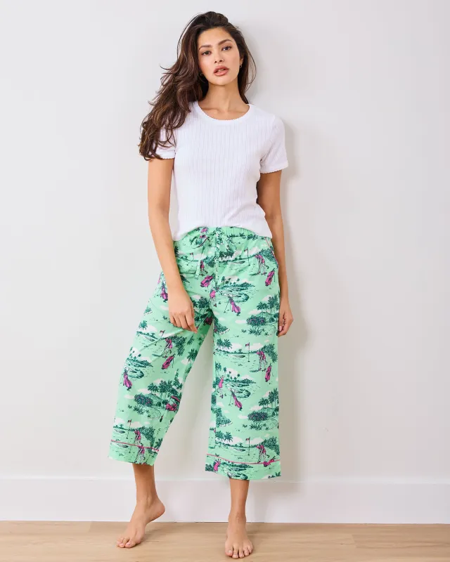 Golf Toile - Cropped PJ Pants - Putting Green sold by Printfresh
