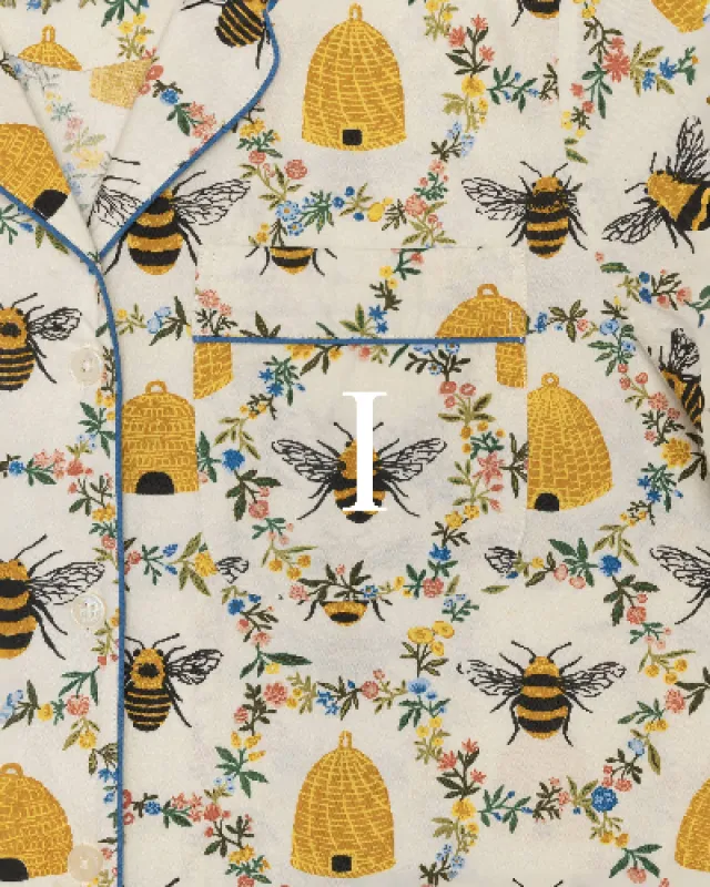 Sweet Bee - Short PJ Set - Cream sold by Printfresh