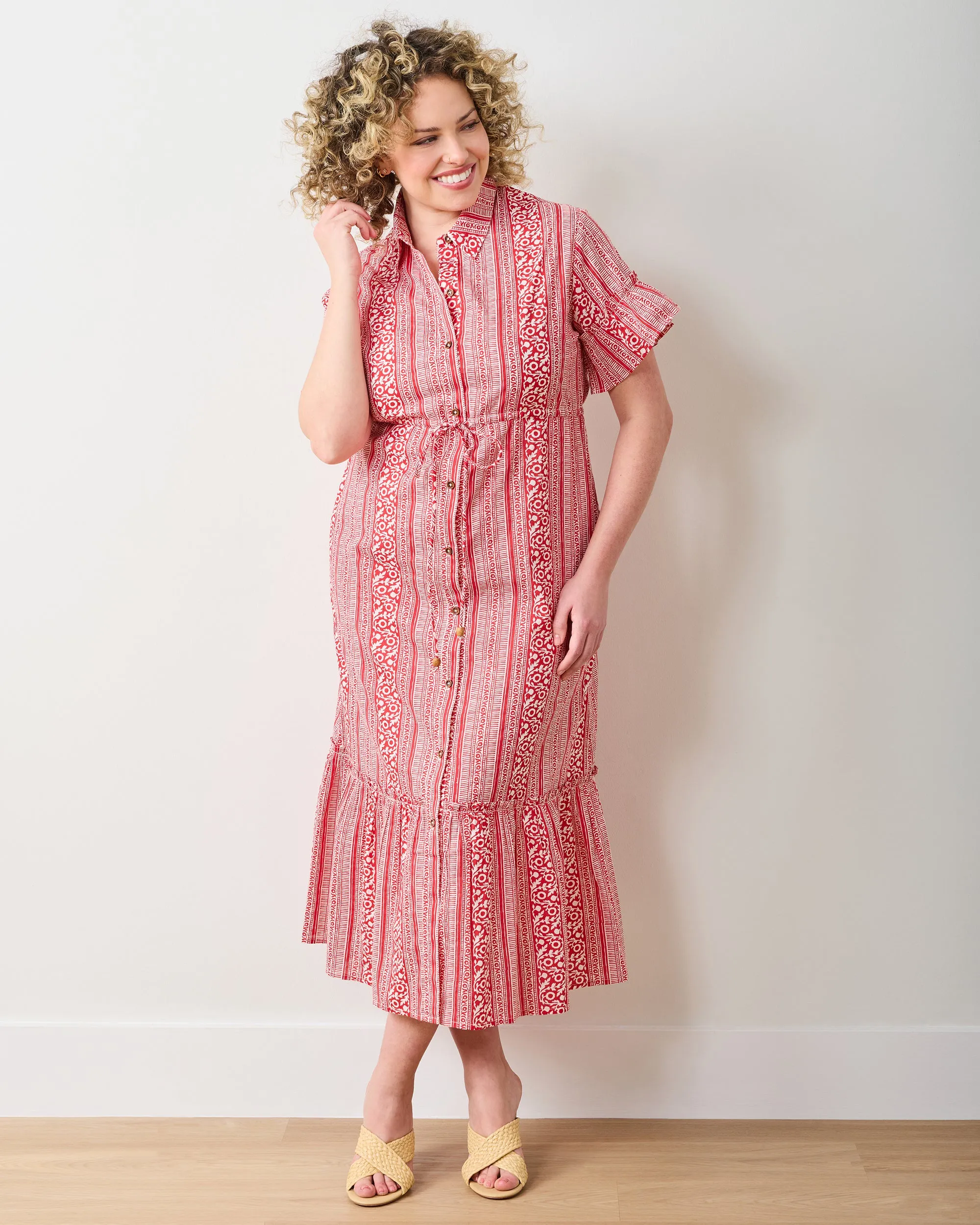 PF + Pencil & Paper Co. Red Paisley - Gwen Dress - Crimson sold by Printfresh product image thumbnail 2