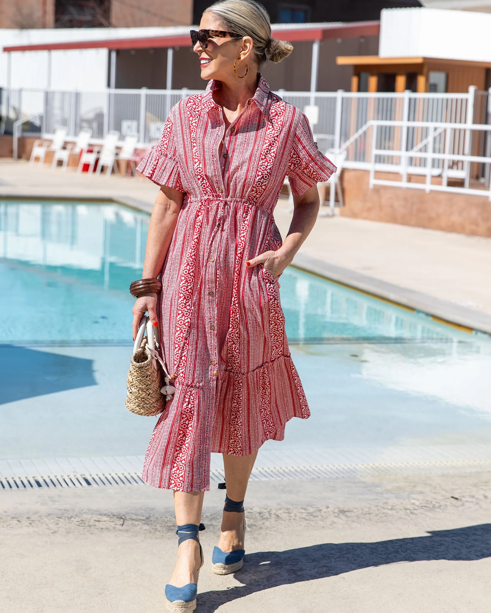 PF + Pencil & Paper Co. Red Paisley - Gwen Dress - Crimson sold by Printfresh product image thumbnail 4