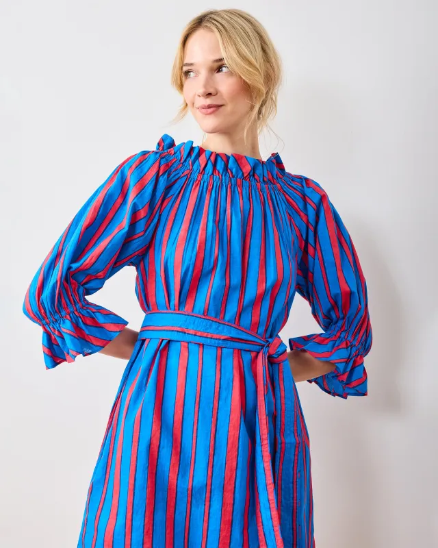 PF + Pencil & Paper Co. Nautical Stripes - Wells Dress - Maritime Blue sold by Printfresh