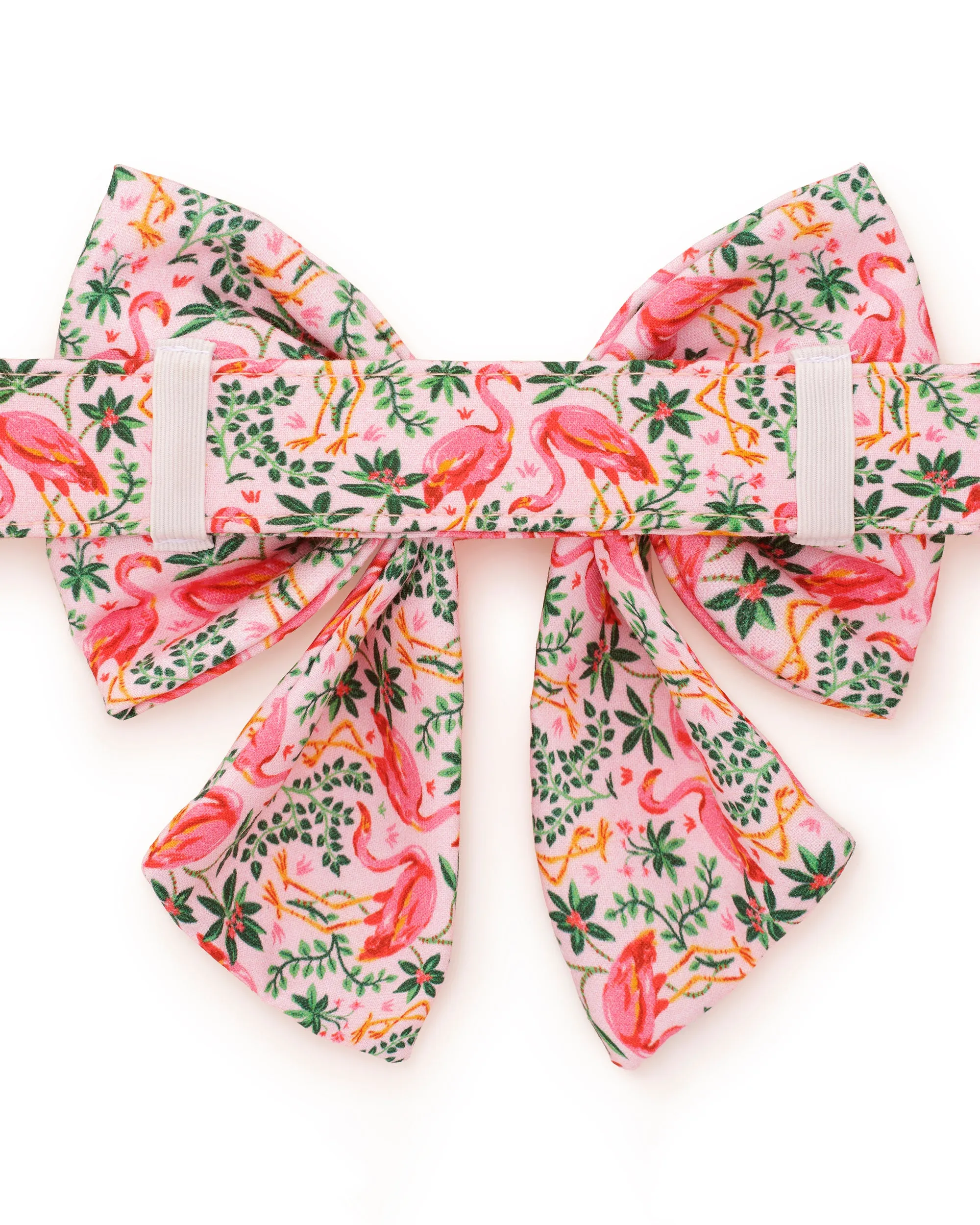 PF x The Foggy Dog Flock of Flamingos - Lady Dog Bow - Rose sold by Printfresh product image thumbnail 3
