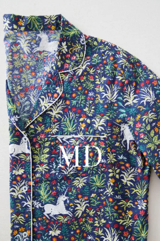 Unicorn's Garden - Sleep Shirt - Indigo sold by Printfresh