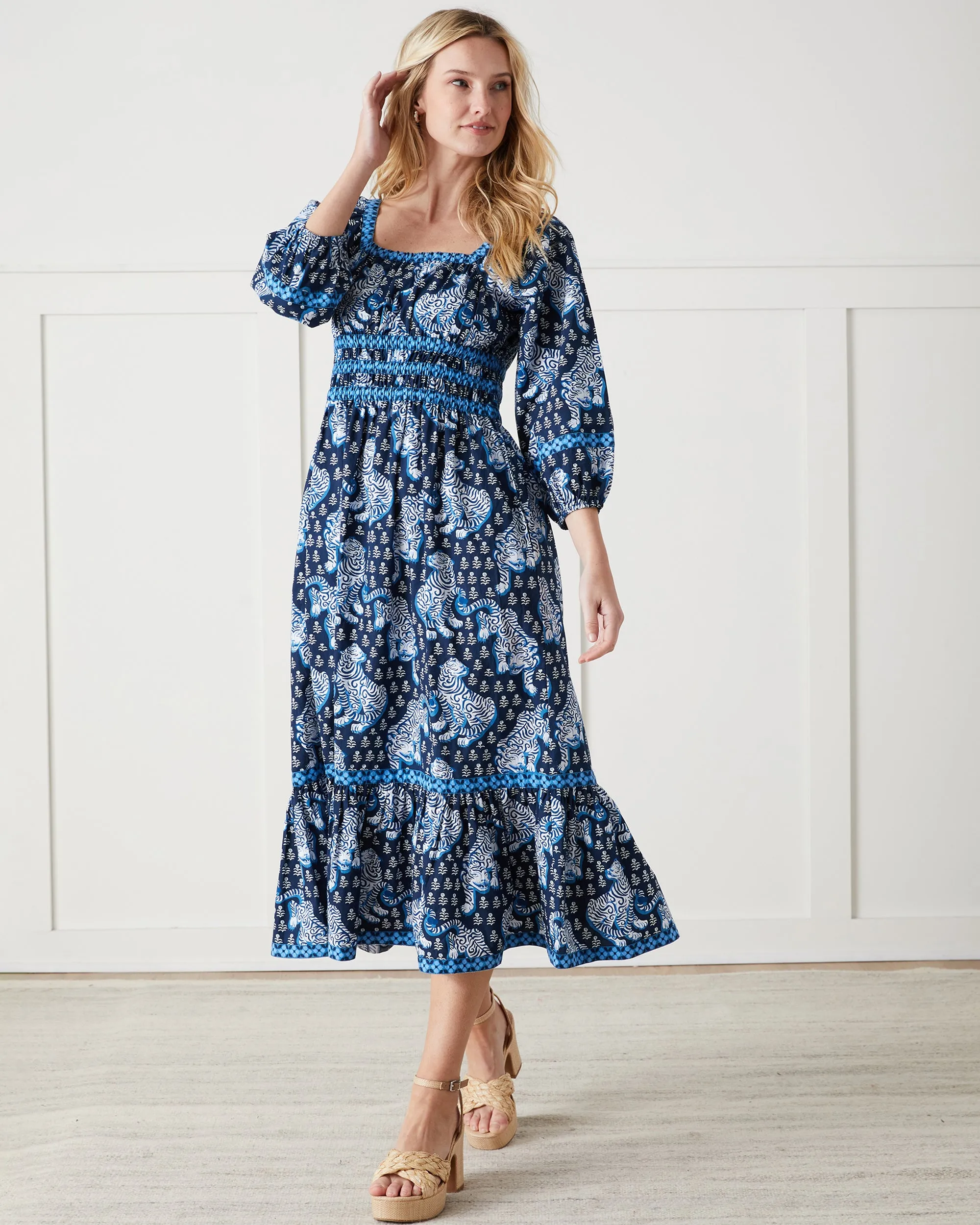 Tiger Queen - Stroll Around Dress - Navy sold by Printfresh product image thumbnail 2